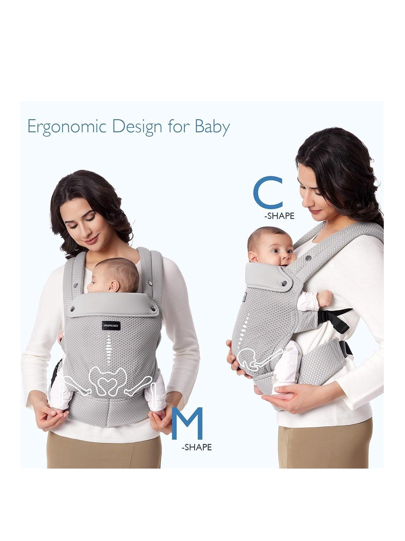 Image 3 of 4 of Momcozy Baby Carrier Newborn to Toddler-Air Mesh-Grey