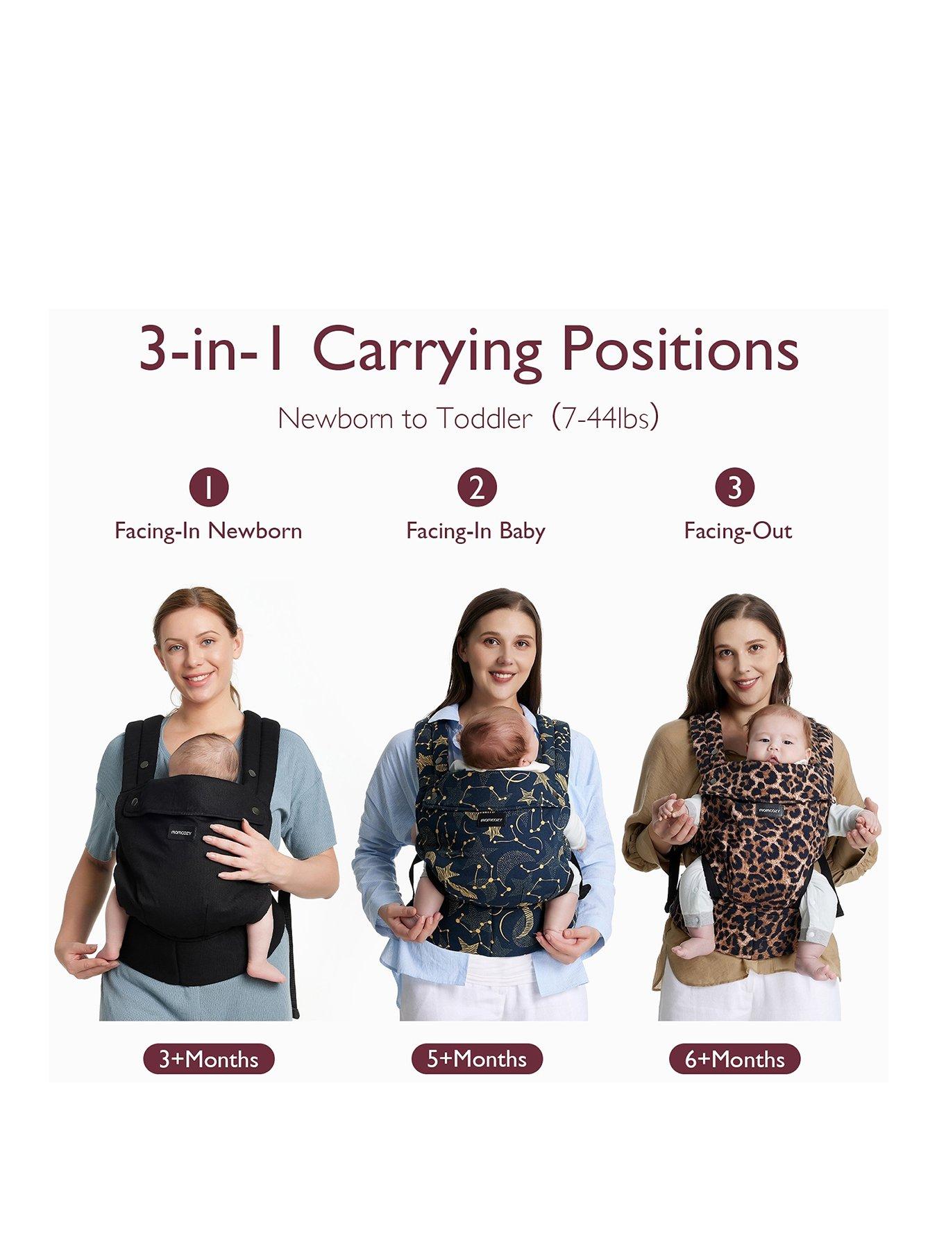 Image 2 of 4 of Momcozy Baby Carrier Newborn to Toddler-Cotton-Leopard