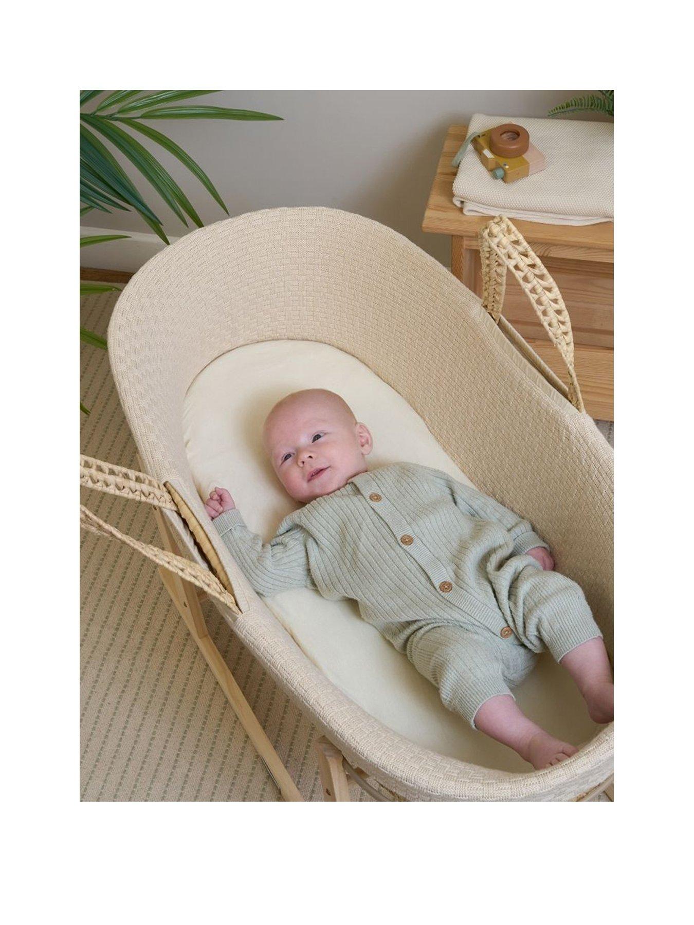 Image 2 of 6 of Clair De Lune Moses Basket Knitted - Cream - Basket Only