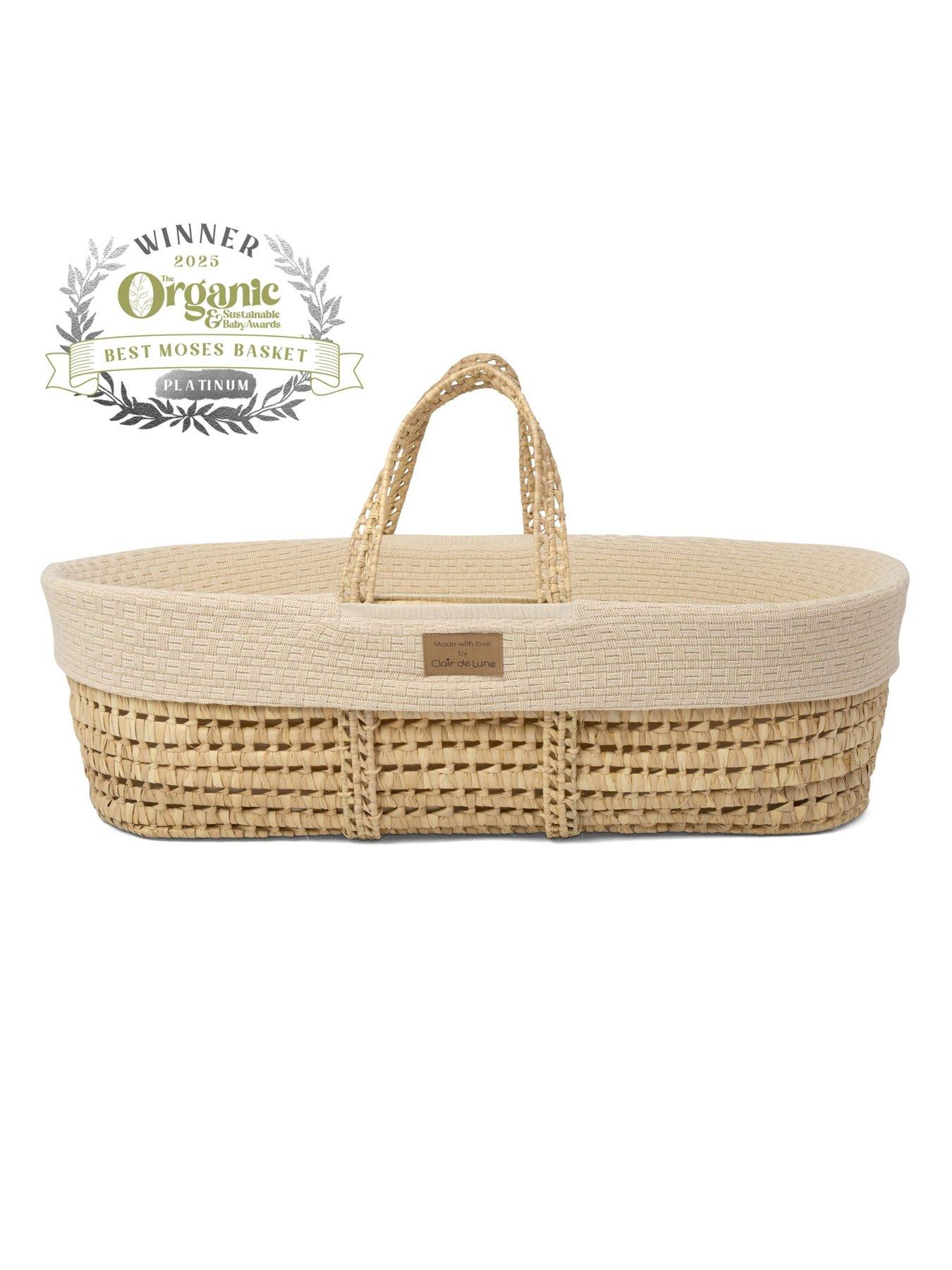 Image 3 of 6 of Clair De Lune Moses Basket Knitted - Cream - Basket Only