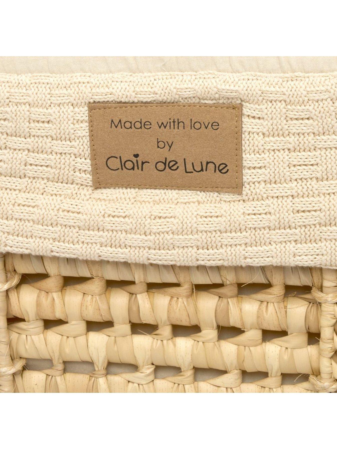 Image 6 of 6 of Clair De Lune Moses Basket Knitted - Cream - Basket Only