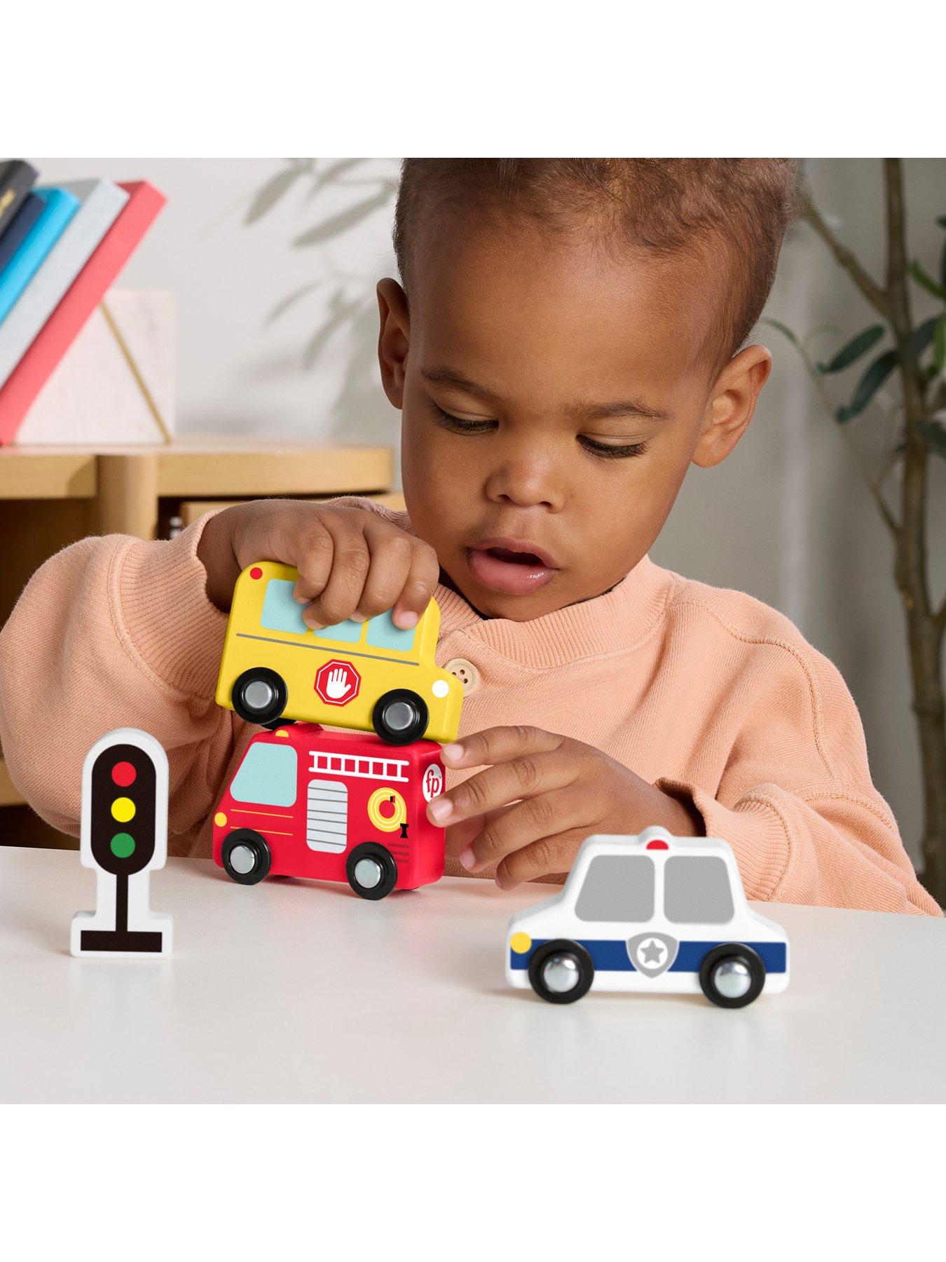 Image 5 of 7 of Fisher-Price Wooden Vehicle Pack, Push-Along Toys for Toddler Pretend Play