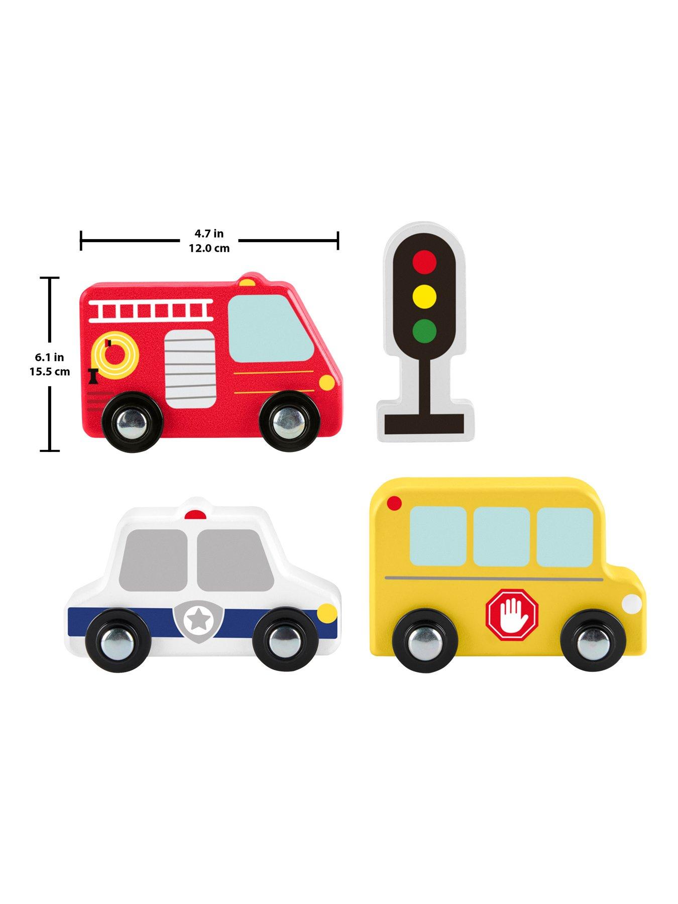 Image 6 of 7 of Fisher-Price Wooden Vehicle Pack, Push-Along Toys for Toddler Pretend Play