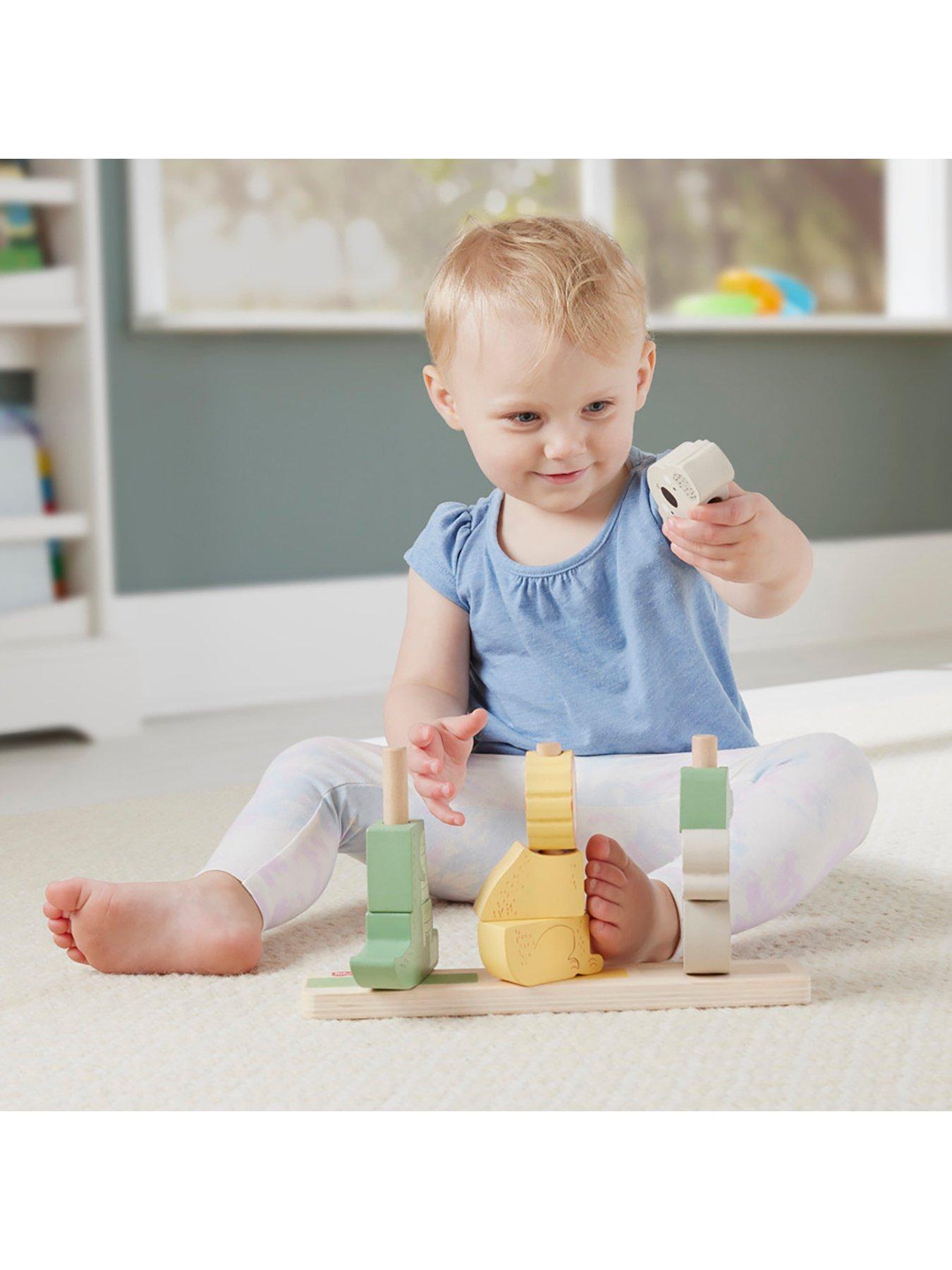 Image 5 of 7 of Fisher-Price Wooden Stack &amp; Sort Animals Baby &amp; Toddler Toy