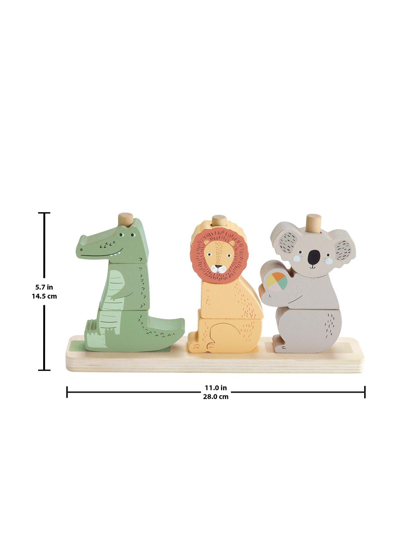 Image 6 of 7 of Fisher-Price Wooden Stack &amp; Sort Animals Baby &amp; Toddler Toy