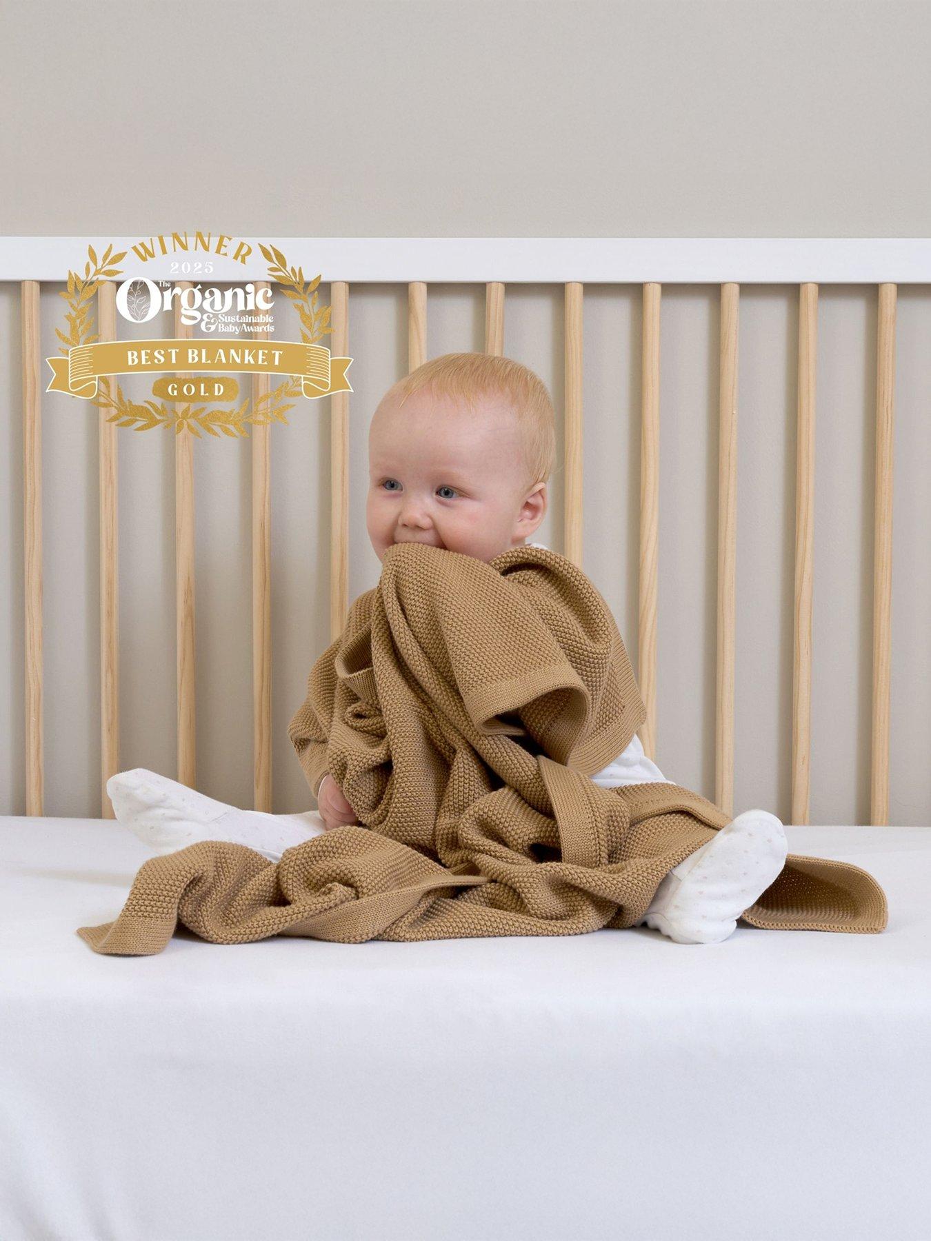 Clair De Lune Knitted Blanket - Biscuit