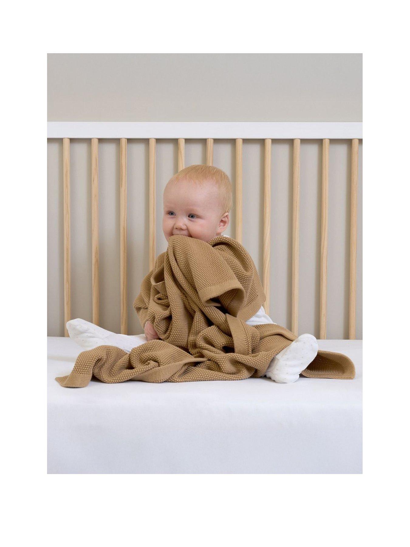 Image 2 of 6 of Clair De Lune Knitted Blanket - Biscuit