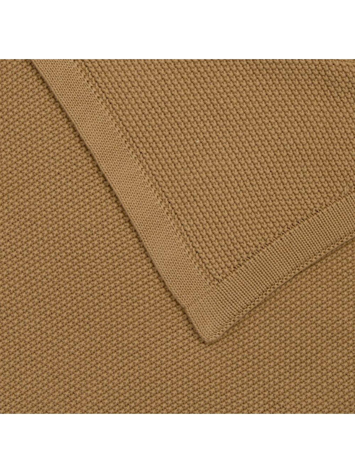 Image 4 of 6 of Clair De Lune Knitted Blanket - Biscuit