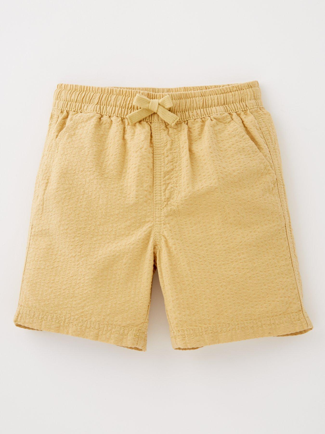 undefined Boys Seersucker Woven Short - Stone Beige