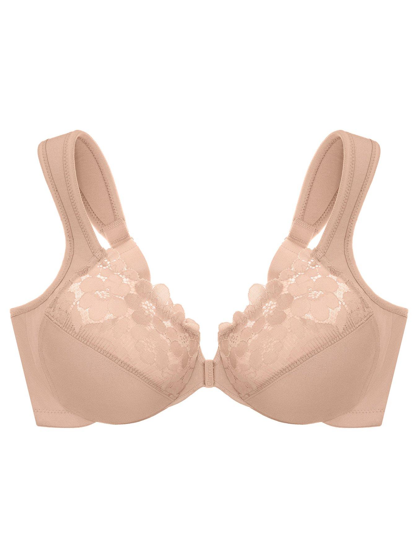 Image 3 of 5 of Glamorise 1241 Wonder Wire Front Closure Bra - Caf - Brown