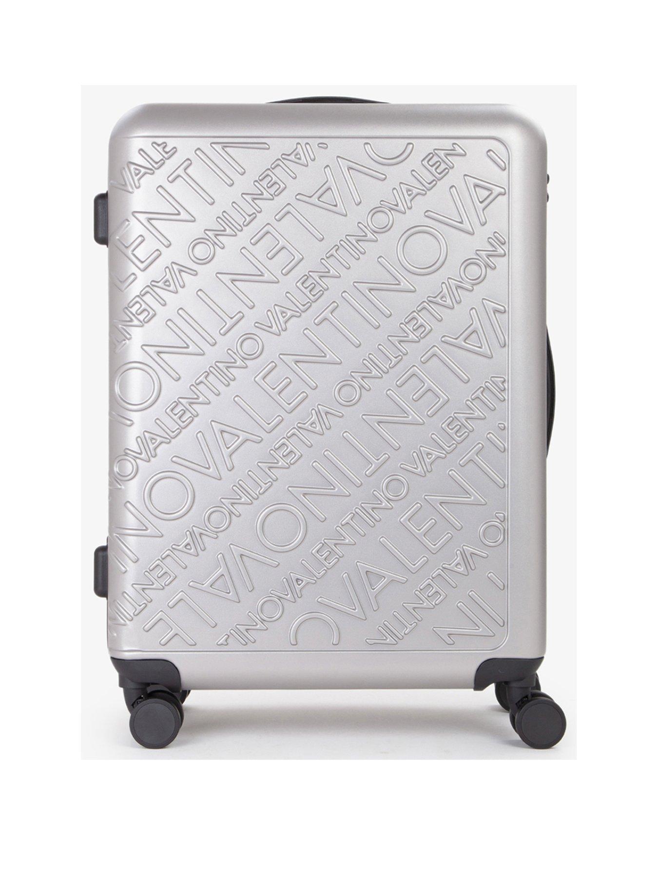 Valentino Mars Large-Size Suitcase - Silver