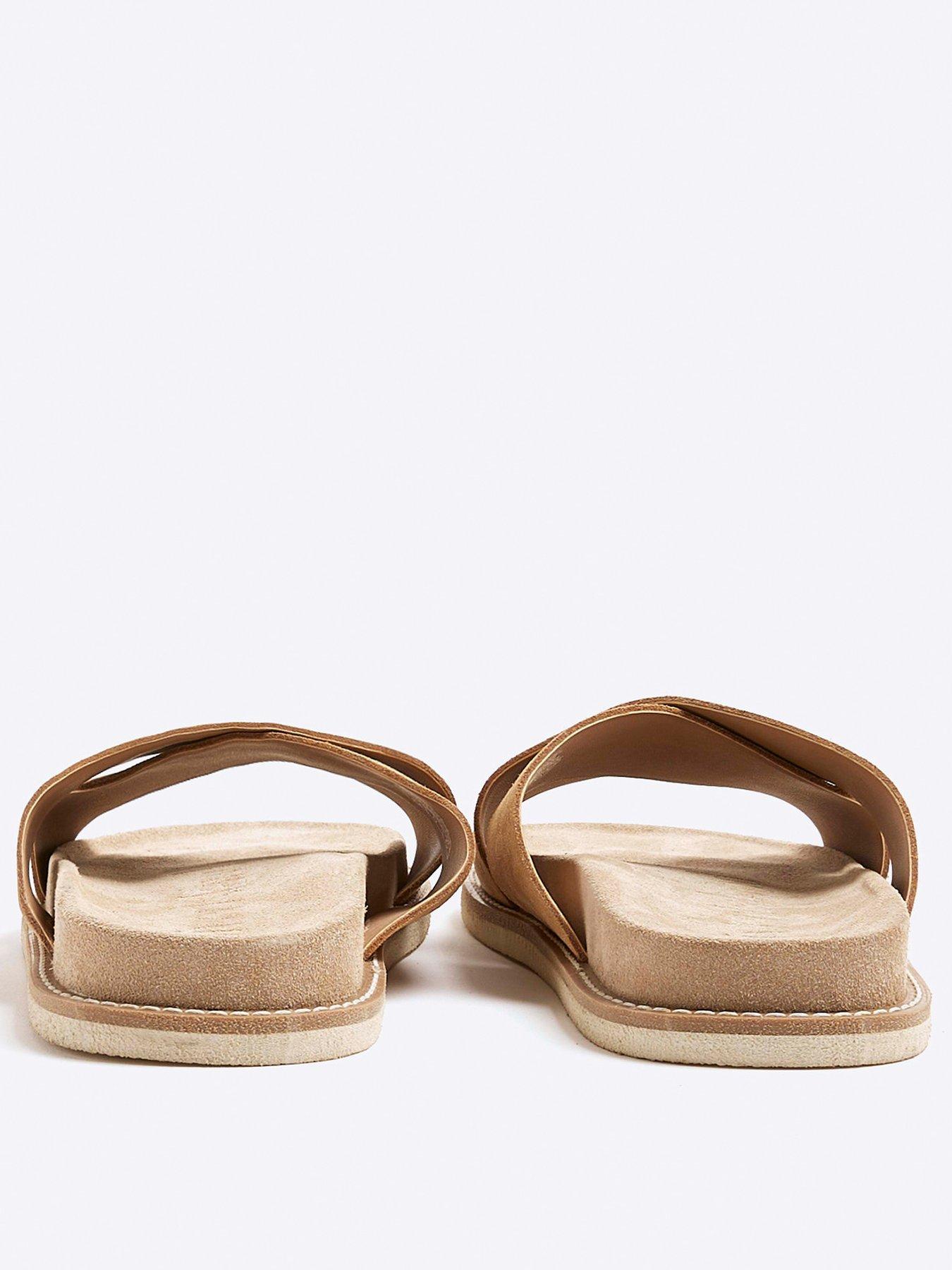Image 3 of 5 of River Island Cross Over Sandals - Stone