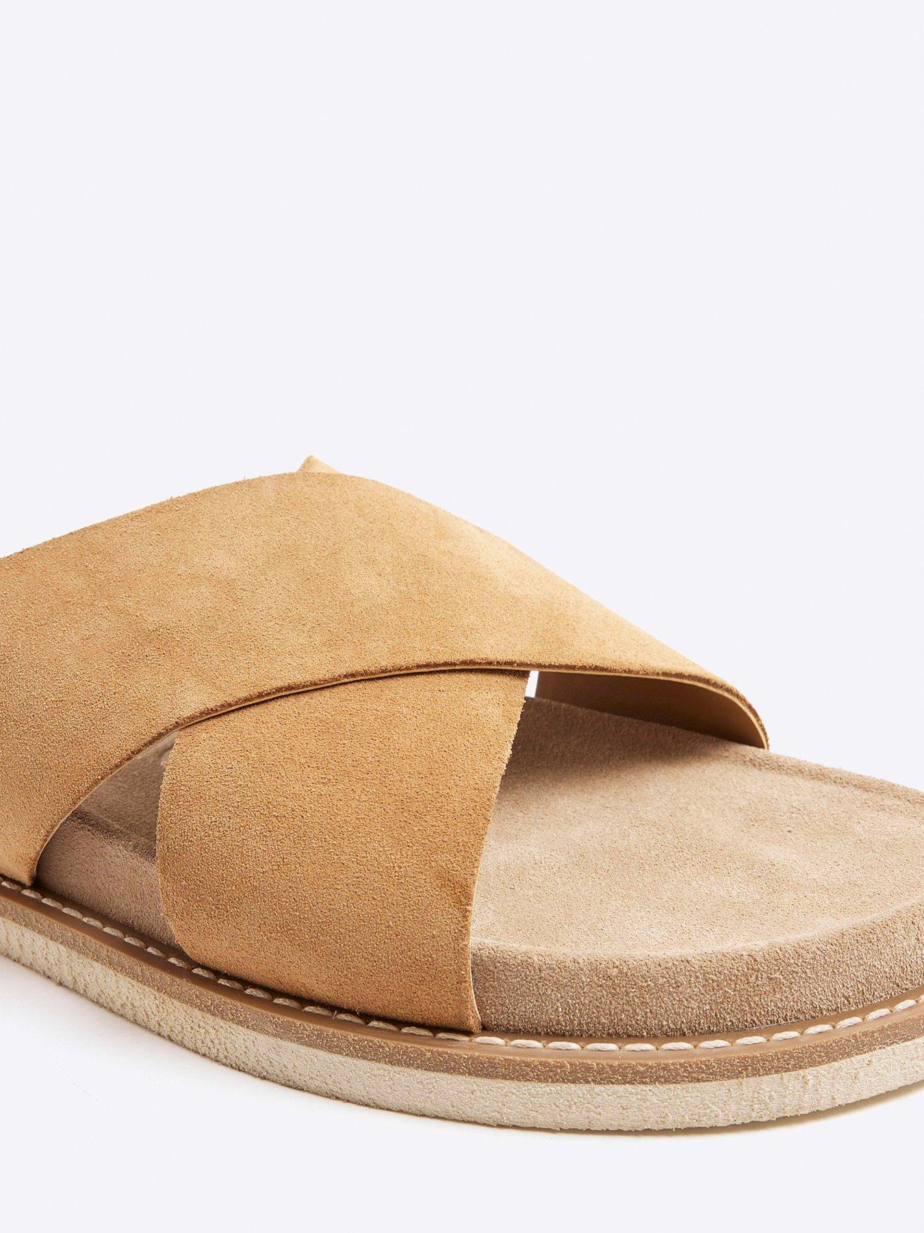 Image 5 of 5 of River Island Cross Over Sandals - Stone