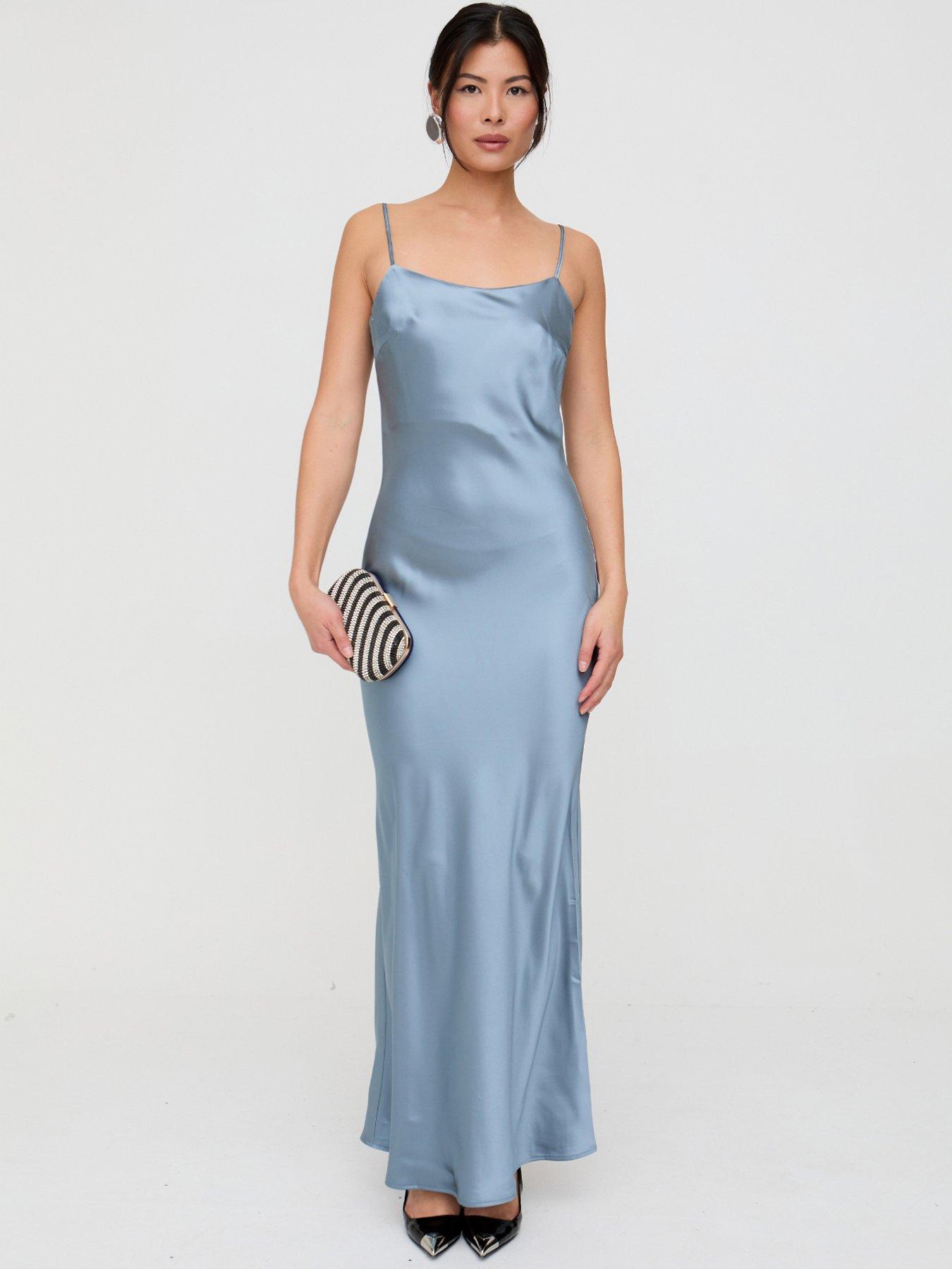 blue spaghetti strap maxi dress Veronica Beard Clem Floral Maxi Dress | Blue Jay Multi main image 0