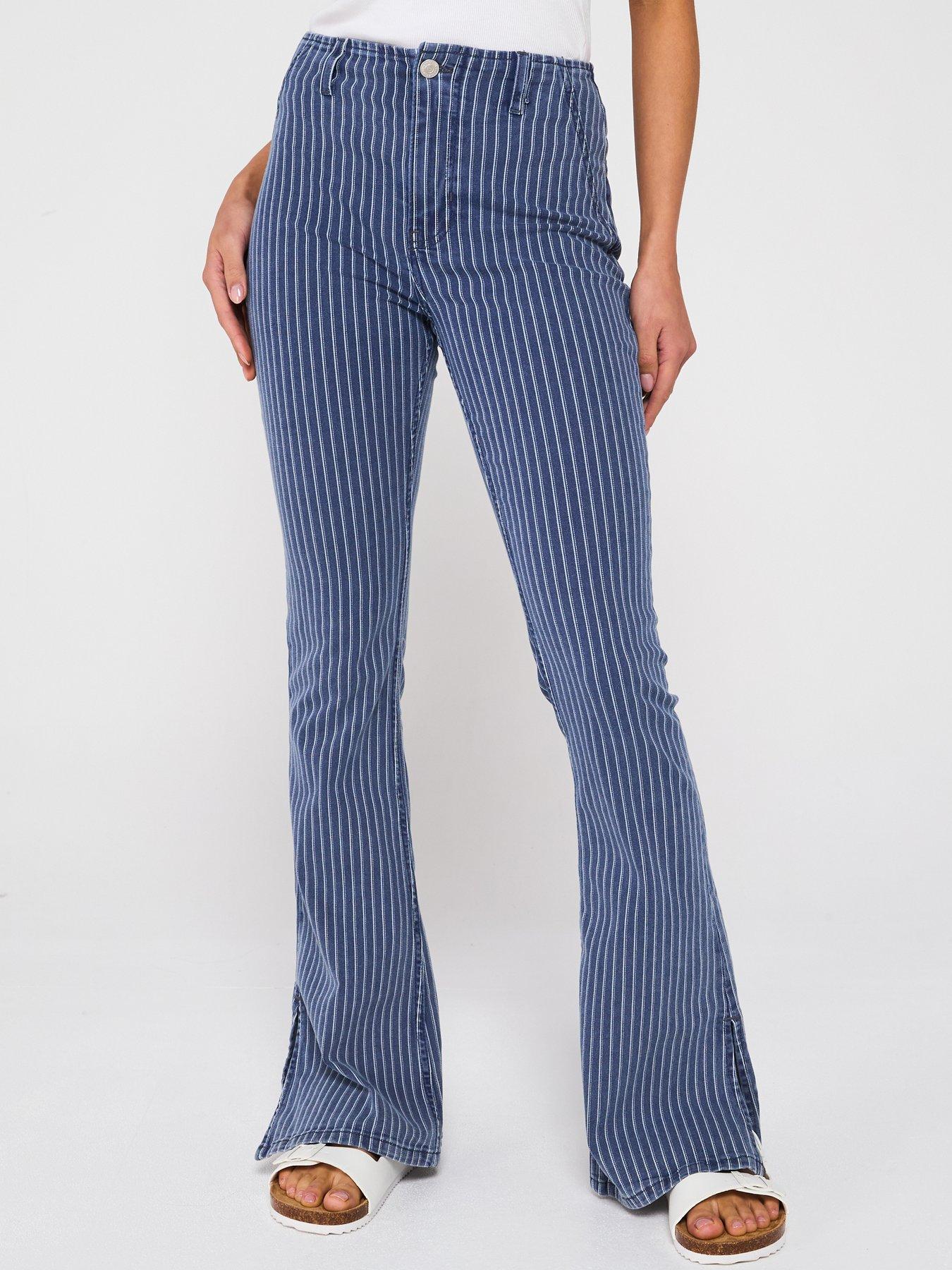 undefined Level Up Stripe Jeans - Dark Grey