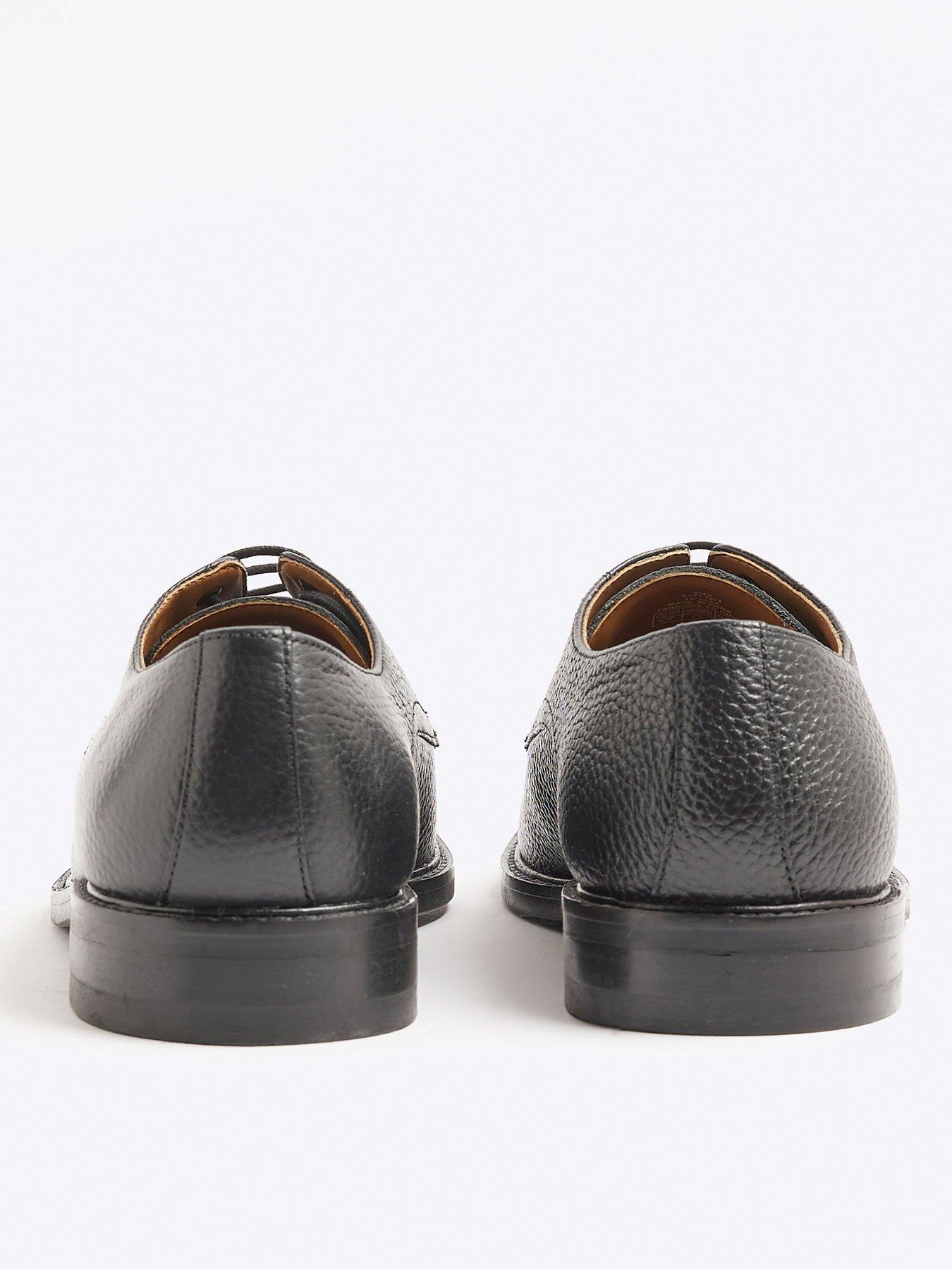 Image 3 of 5 of River Island Casual Pebbled Derby Shoes - Black