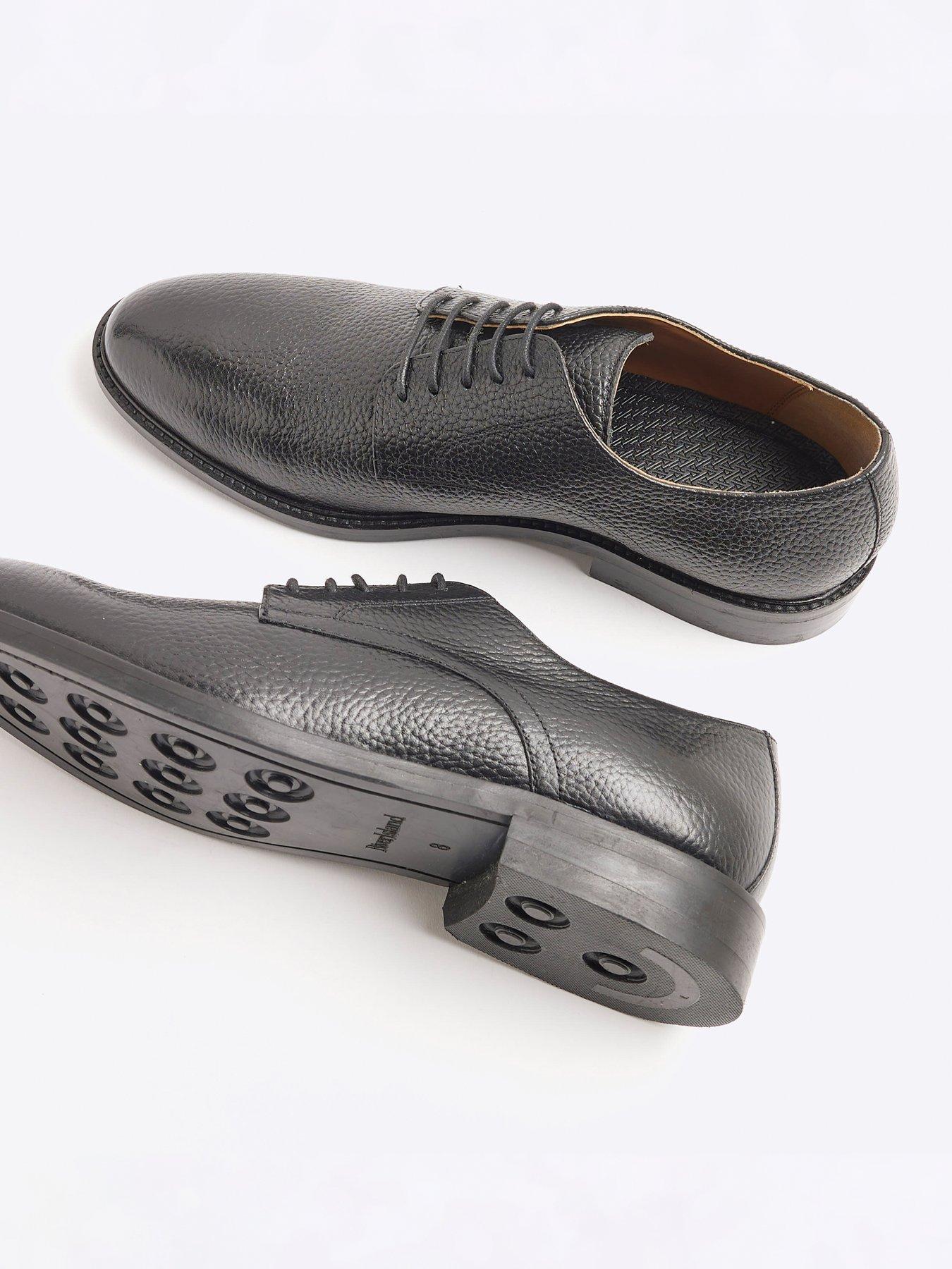 Image 5 of 5 of River Island Casual Pebbled Derby Shoes - Black