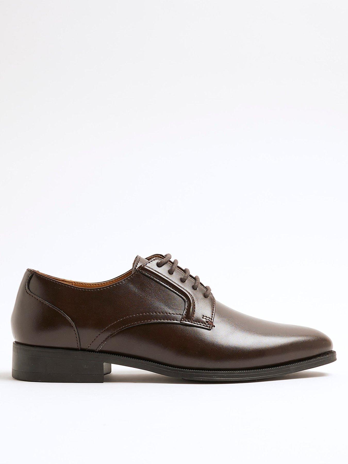 undefined Formal Point Derby Shoes - Brown