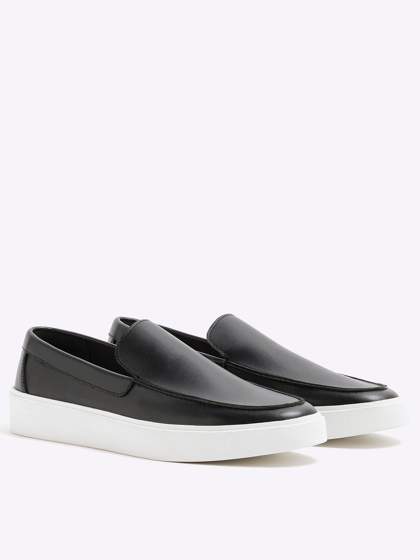 undefined Wedge Cupsole Loafers - Black
