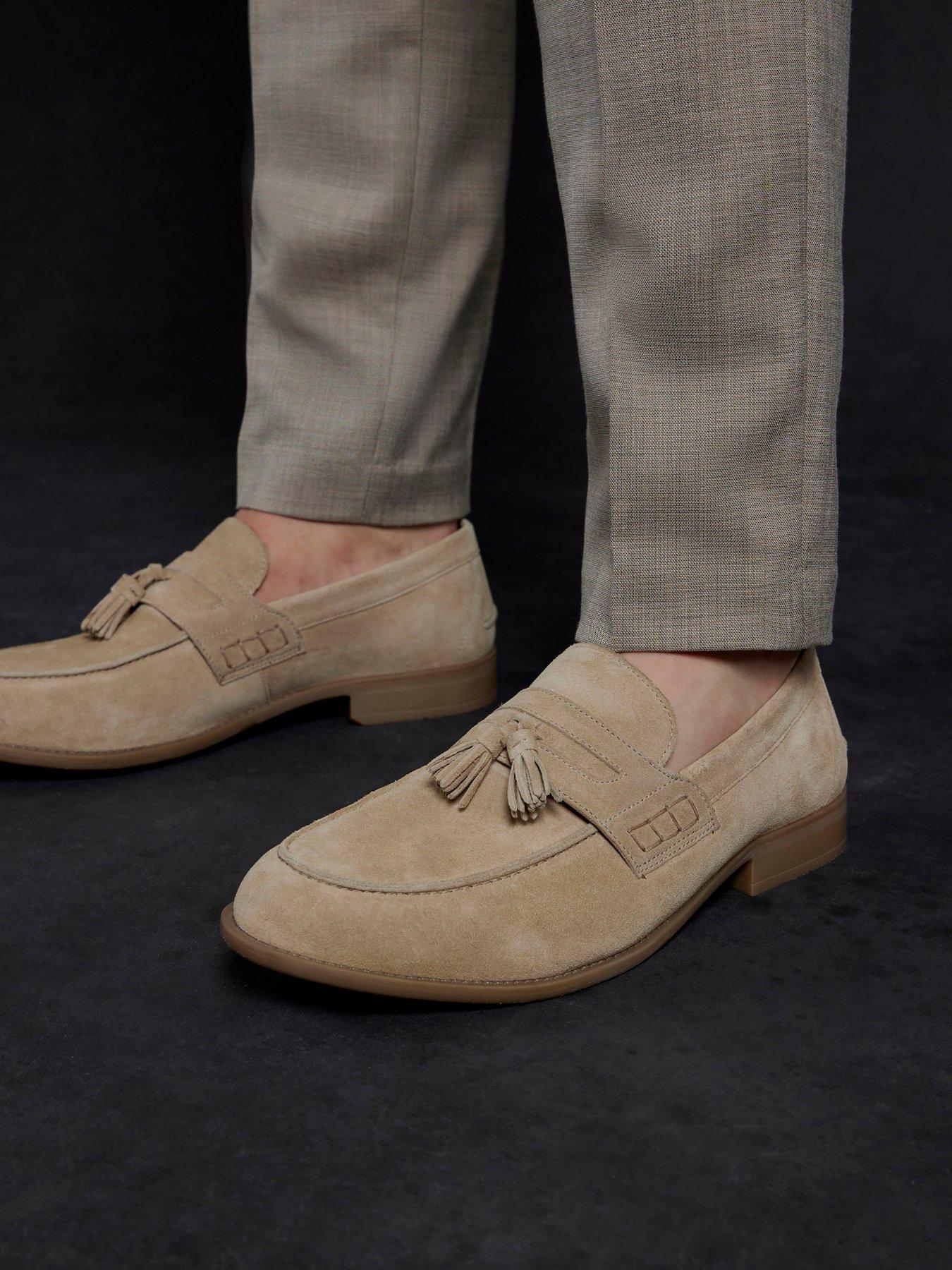 River Island Sardinia Suede Tassel Casual Slip On Shoes Stone Very