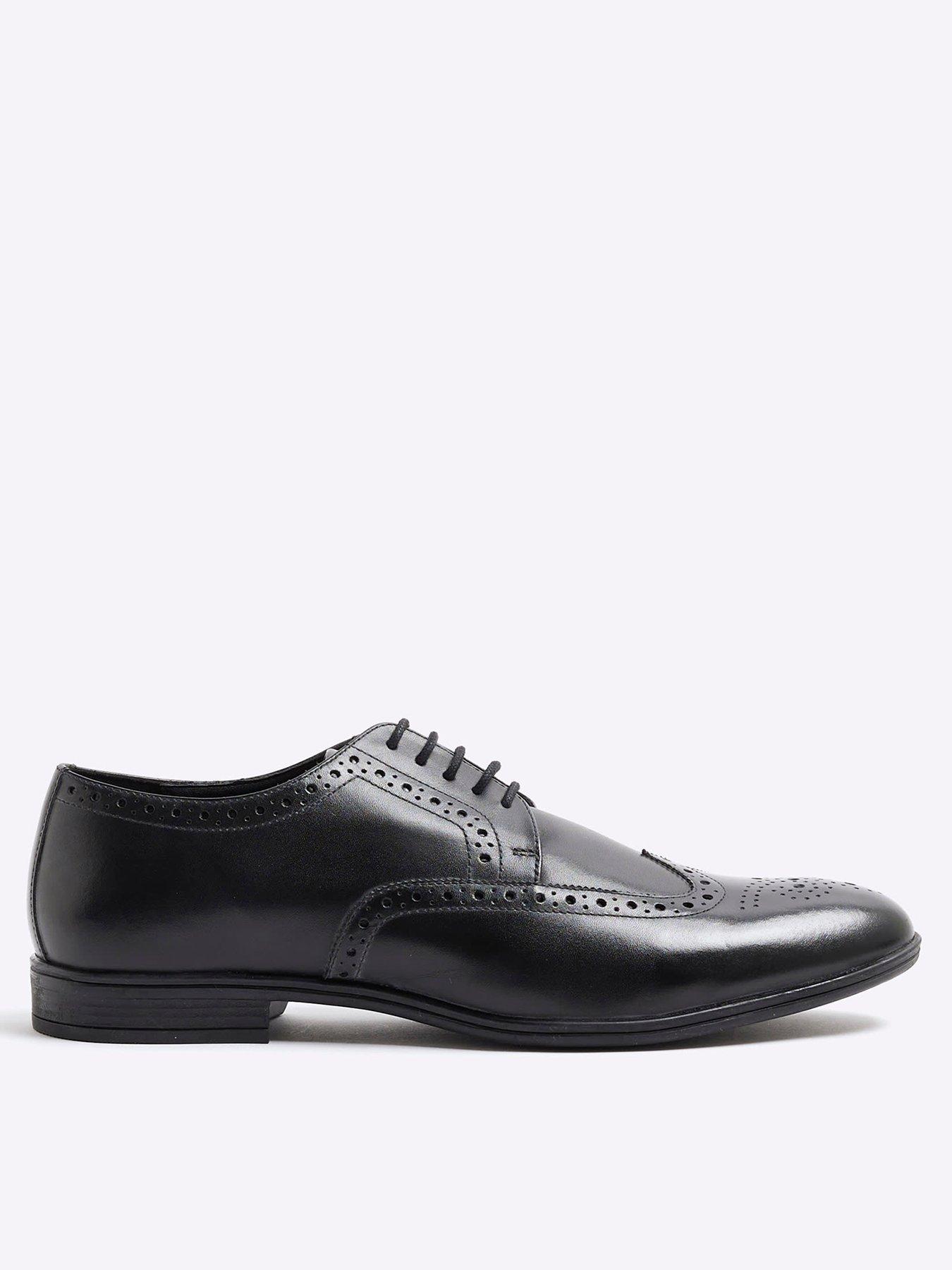 River Island Formal Lace Up Brogue Shoes Black Very