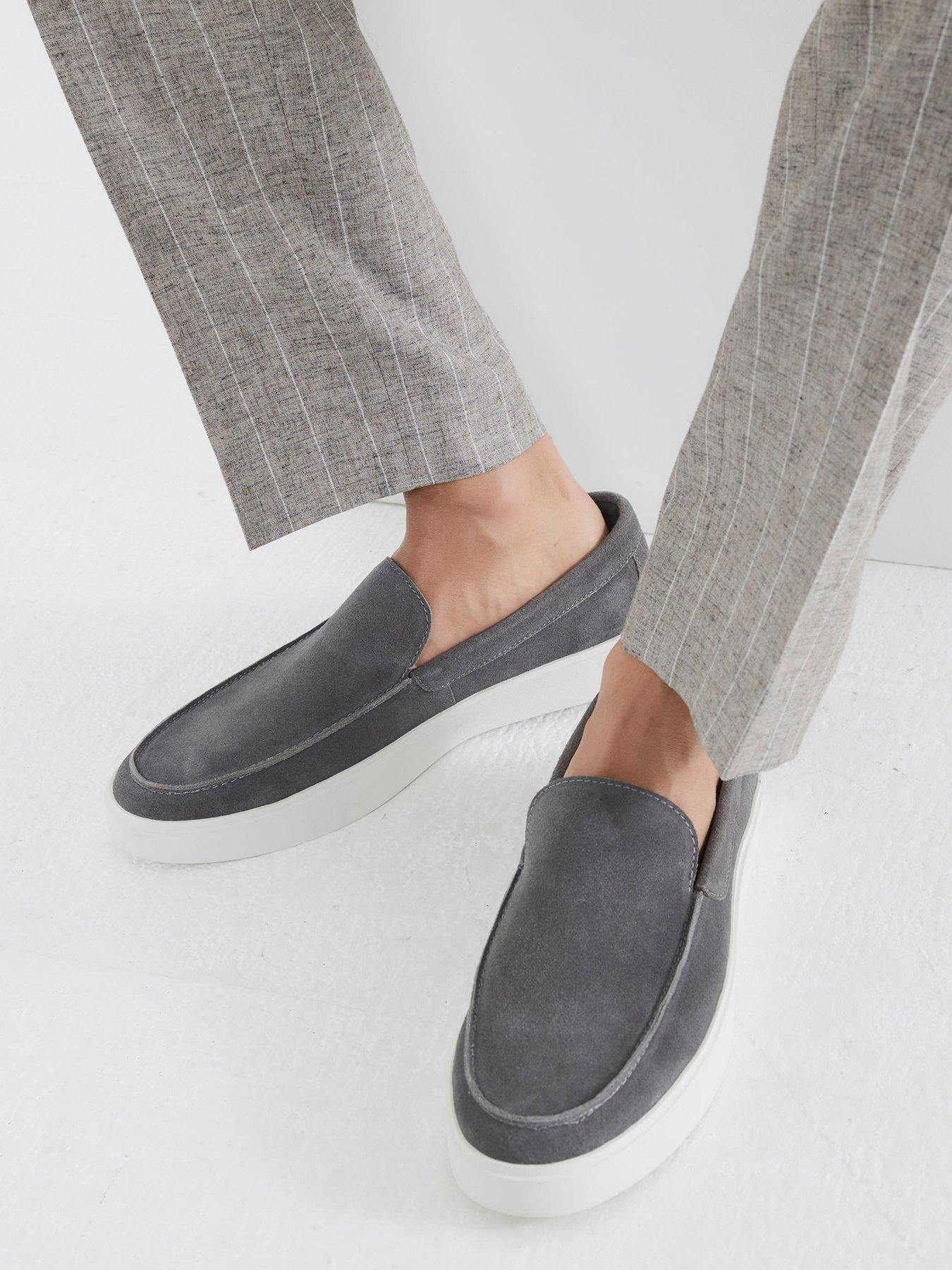 Image 2 of 6 of River Island Wedge Cupsole Loafer - Grey