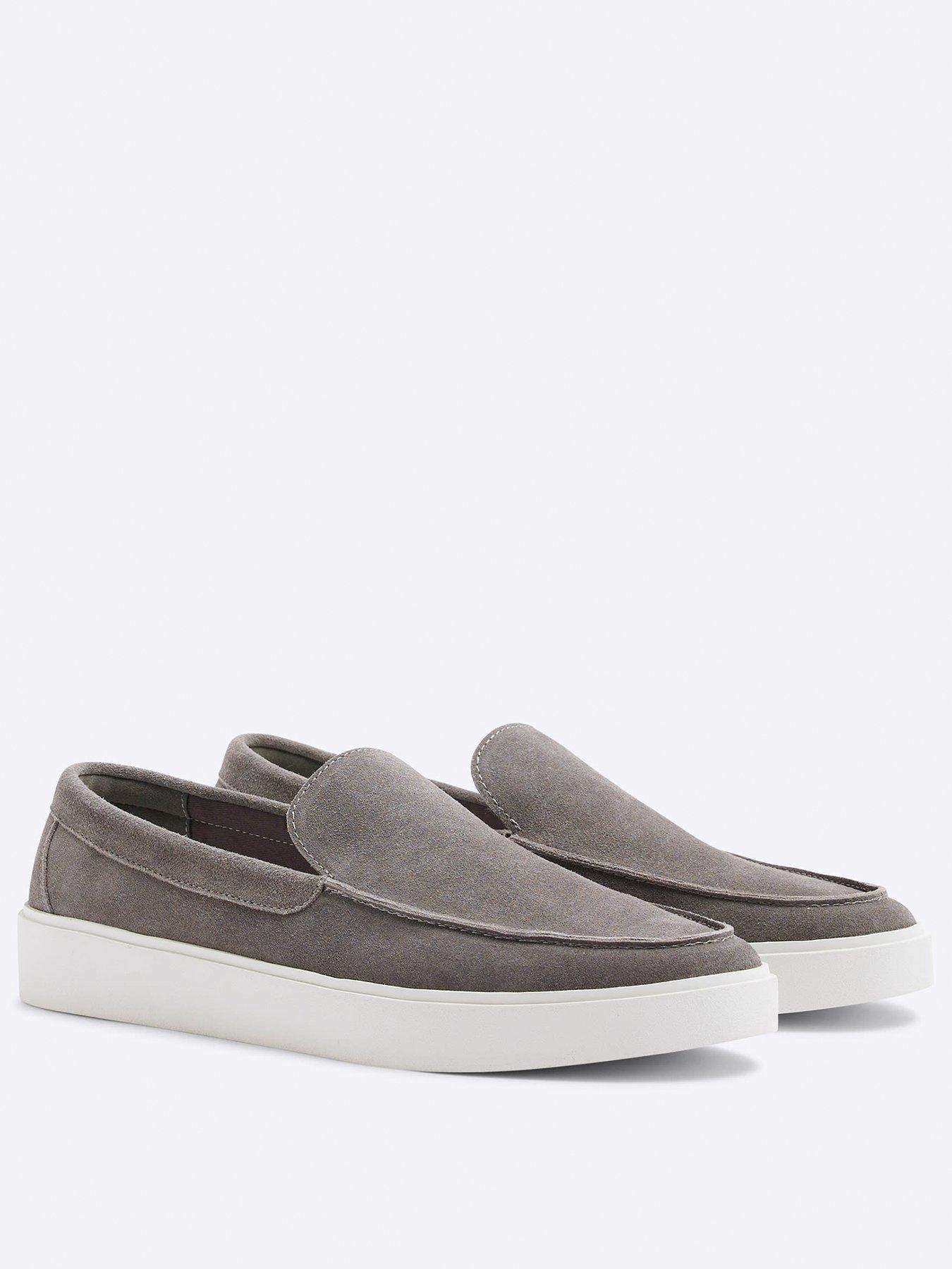 Image 4 of 6 of River Island Wedge Cupsole Loafer - Grey