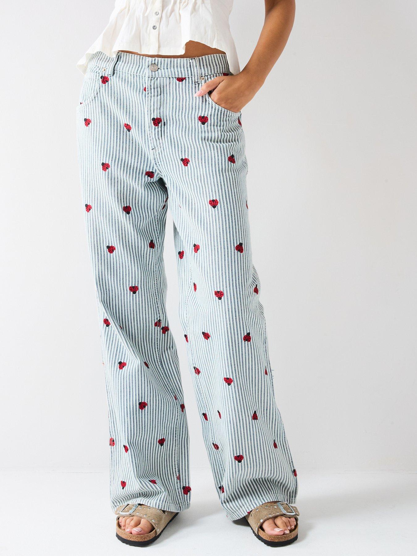 undefined Bugged Out Embroided Straight Leg Jean
