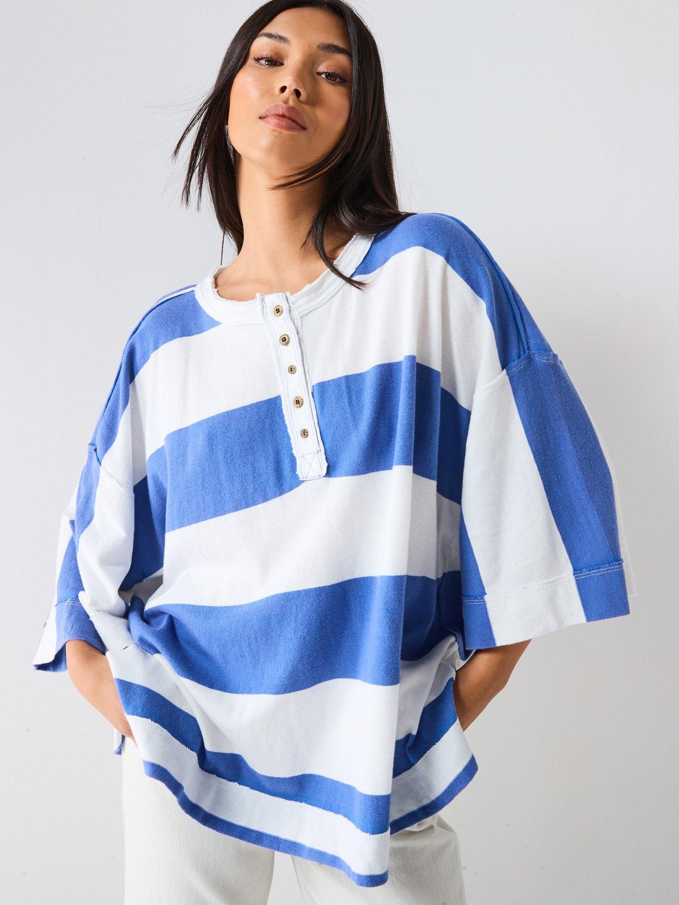 undefined Wonderful Stripe Top - Blue