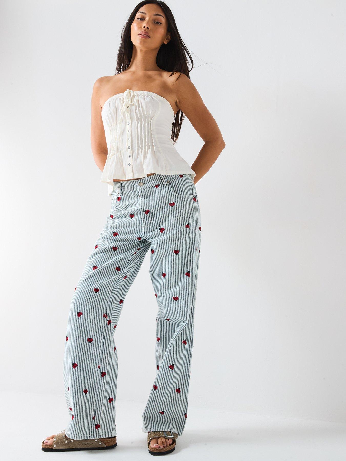 Image 3 of 5 of FREE PEOPLE Wink Wink Denim Tube Top - White