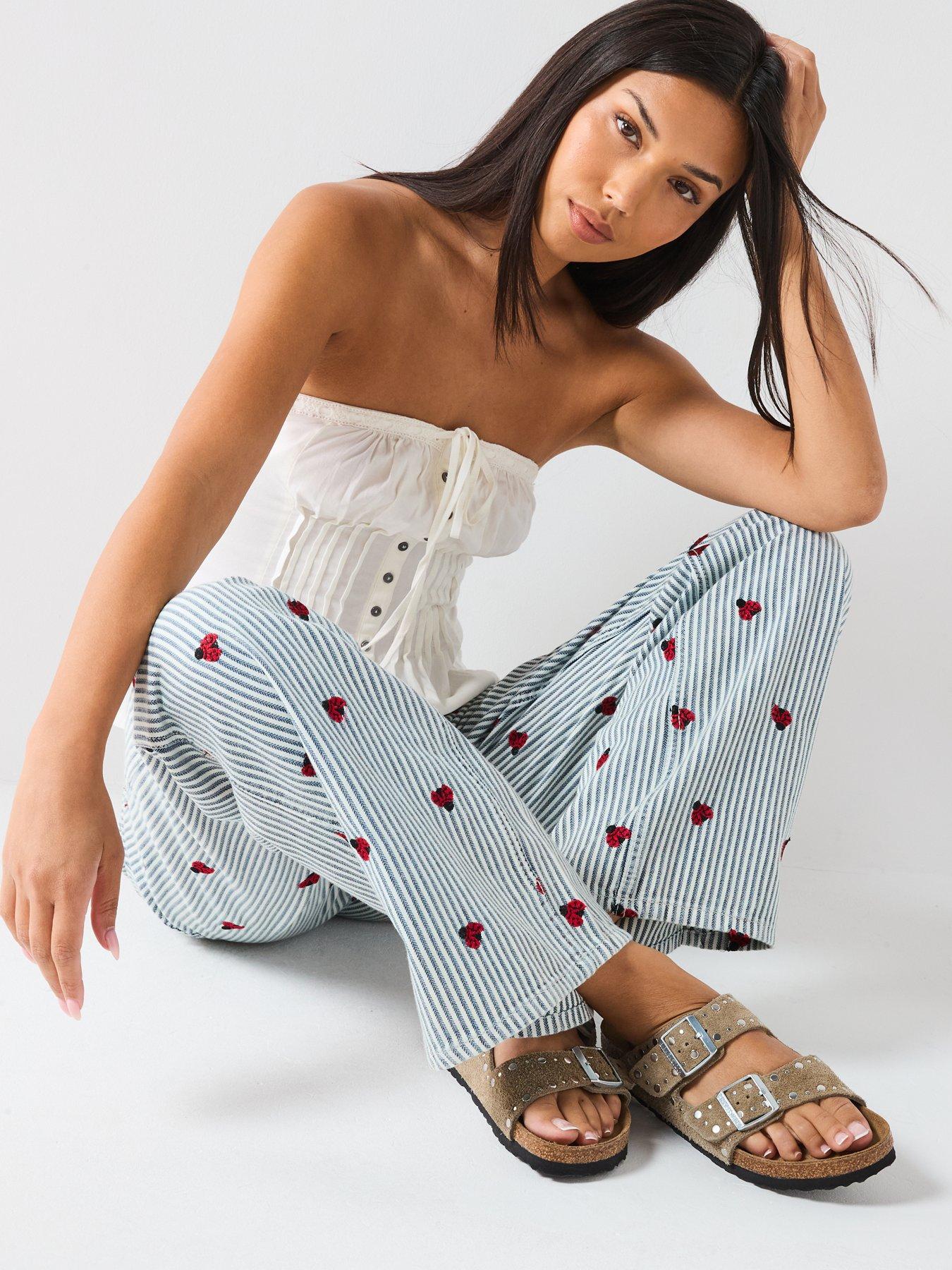 Image 4 of 5 of FREE PEOPLE Wink Wink Denim Tube Top - White
