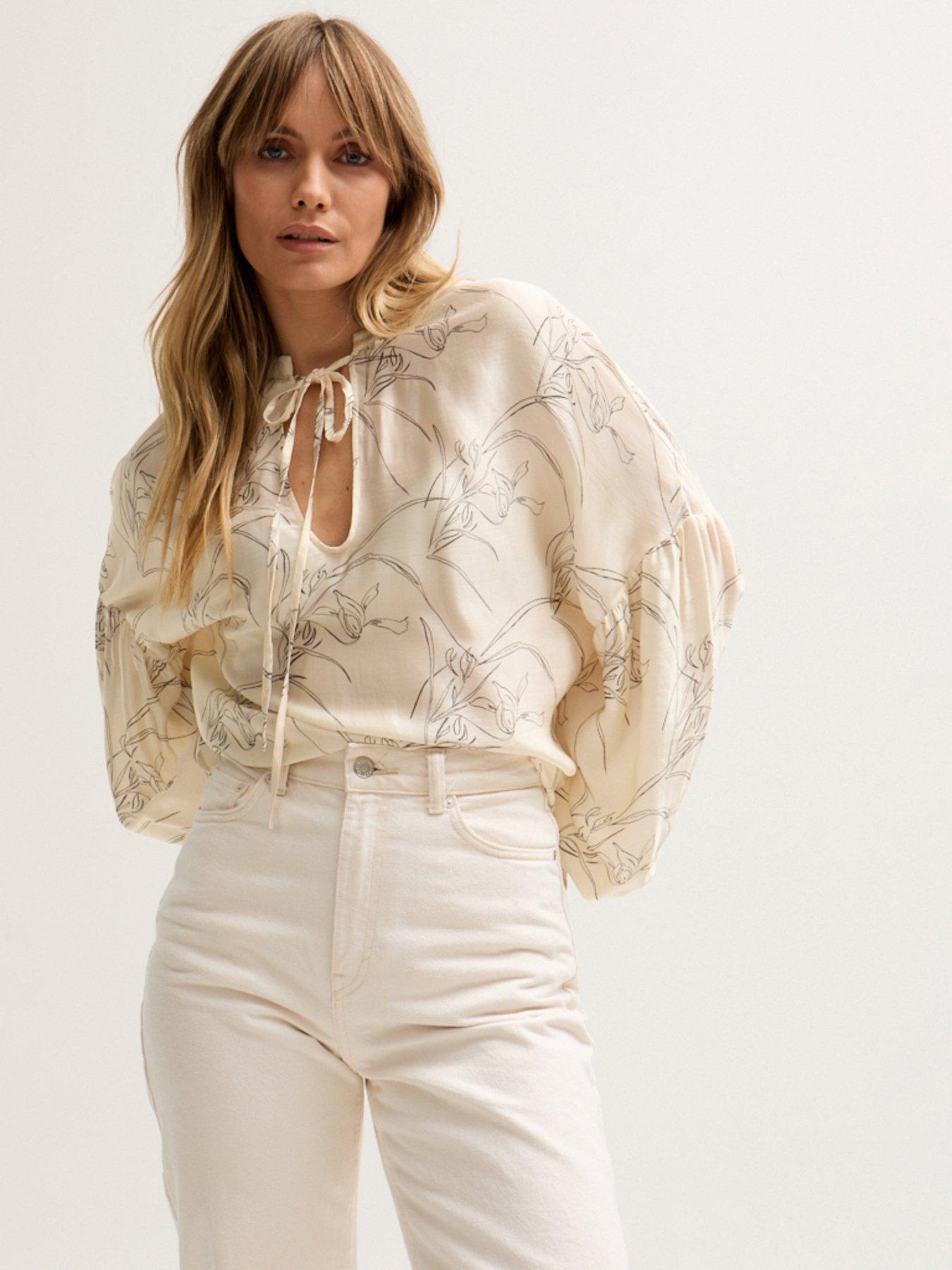 undefined Rosetti Wide Sleeves Wishing Well Print Blouse - Multi