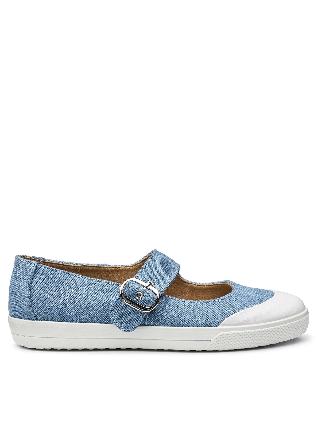 undefined Annie Wide Fit Denim Shoe - Blue