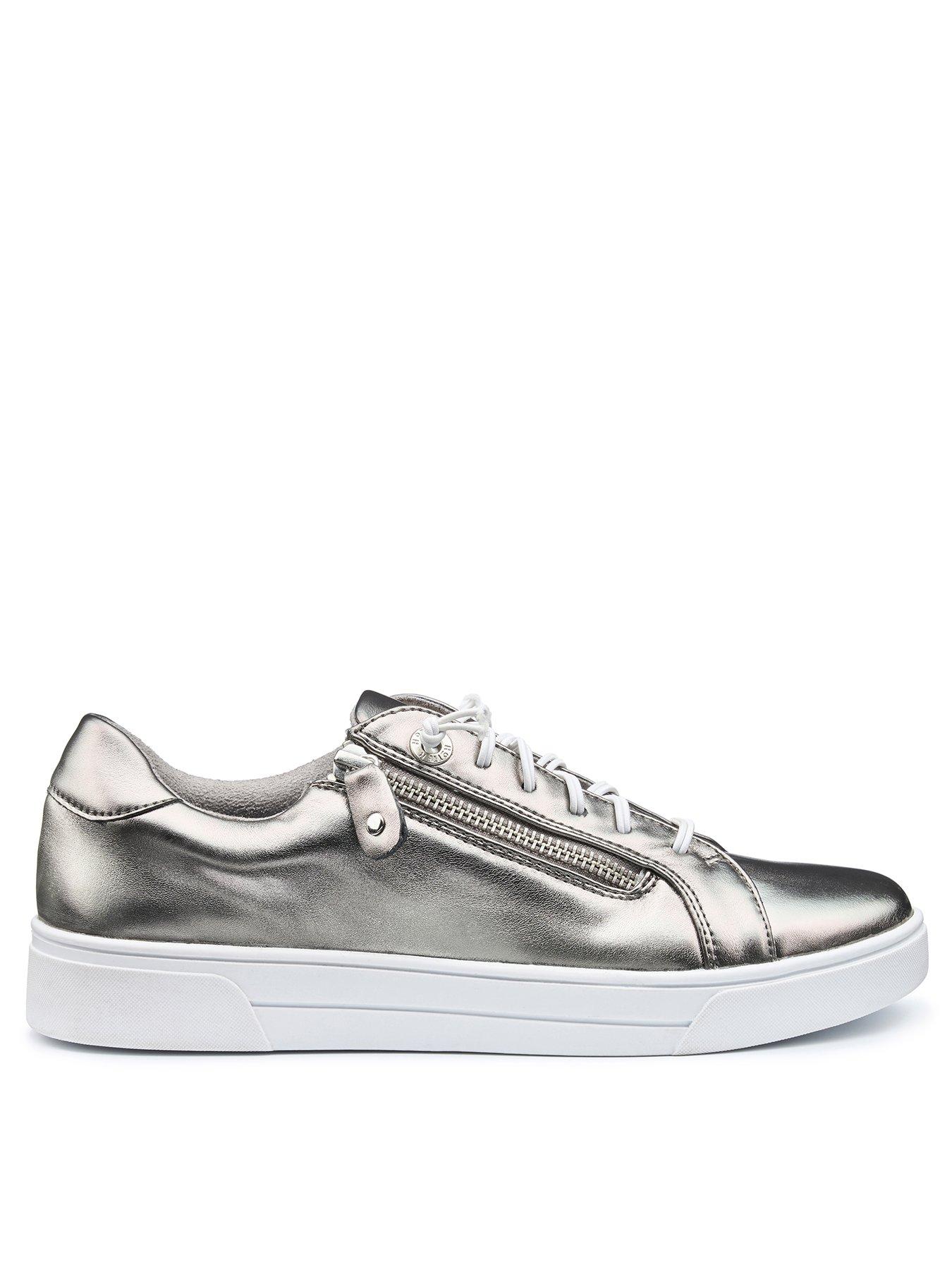 Image 1 of 4 of Hotter Leonie Metallic Trainer - Silver