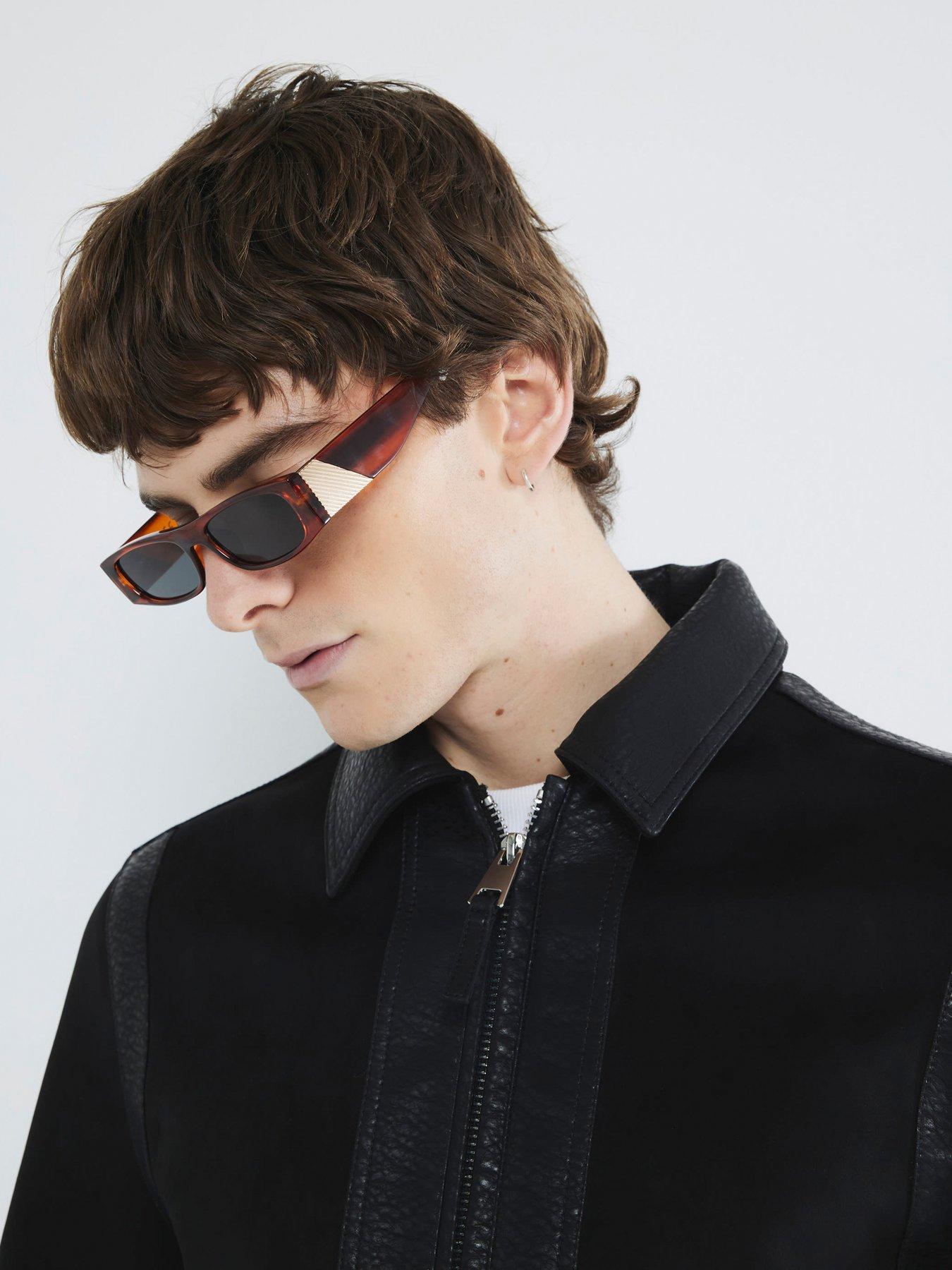 undefined Amber Slim Rectangle Sunglasses