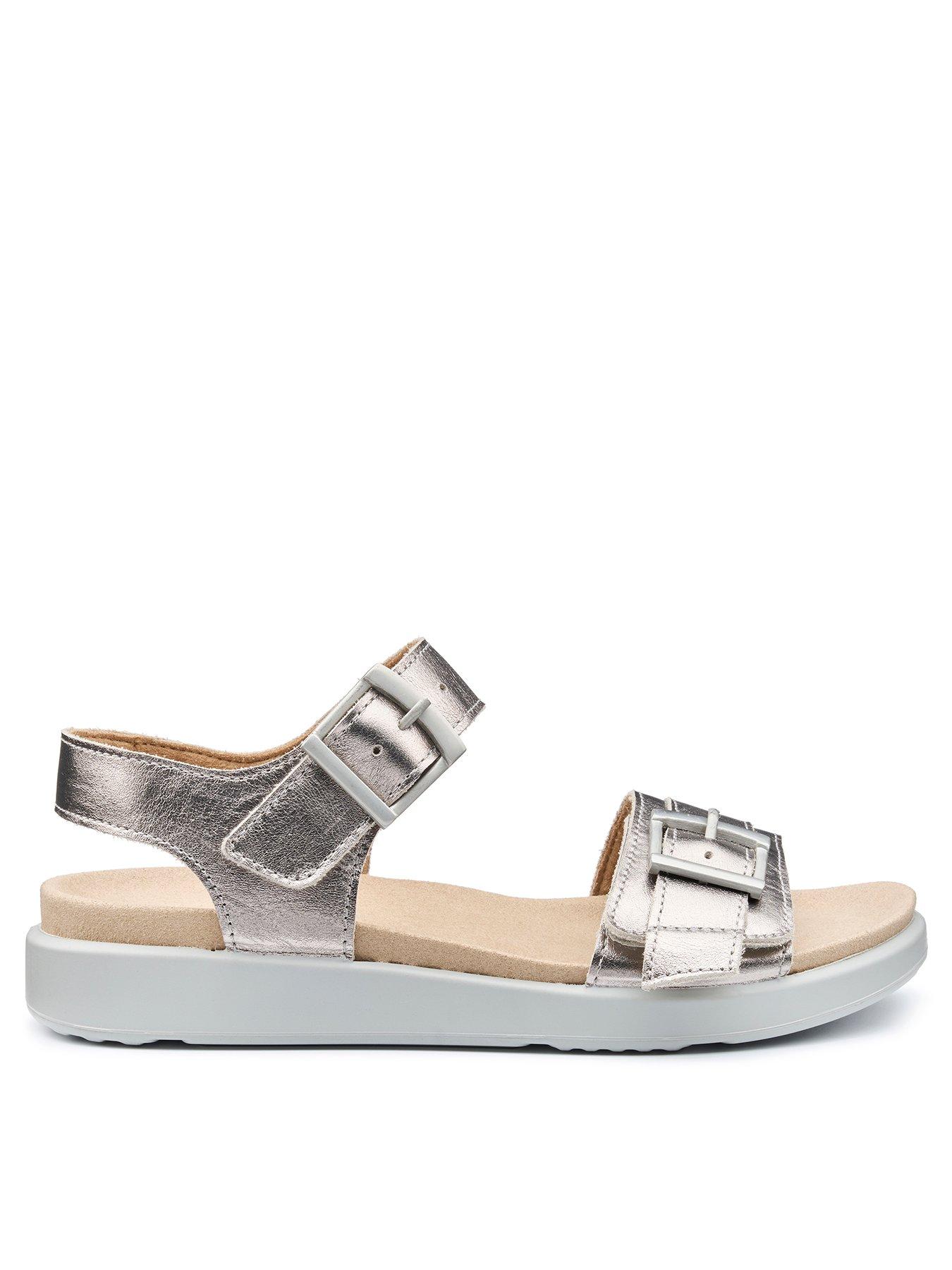 undefined Palma Wide Fit Metallic Sandal - Silver