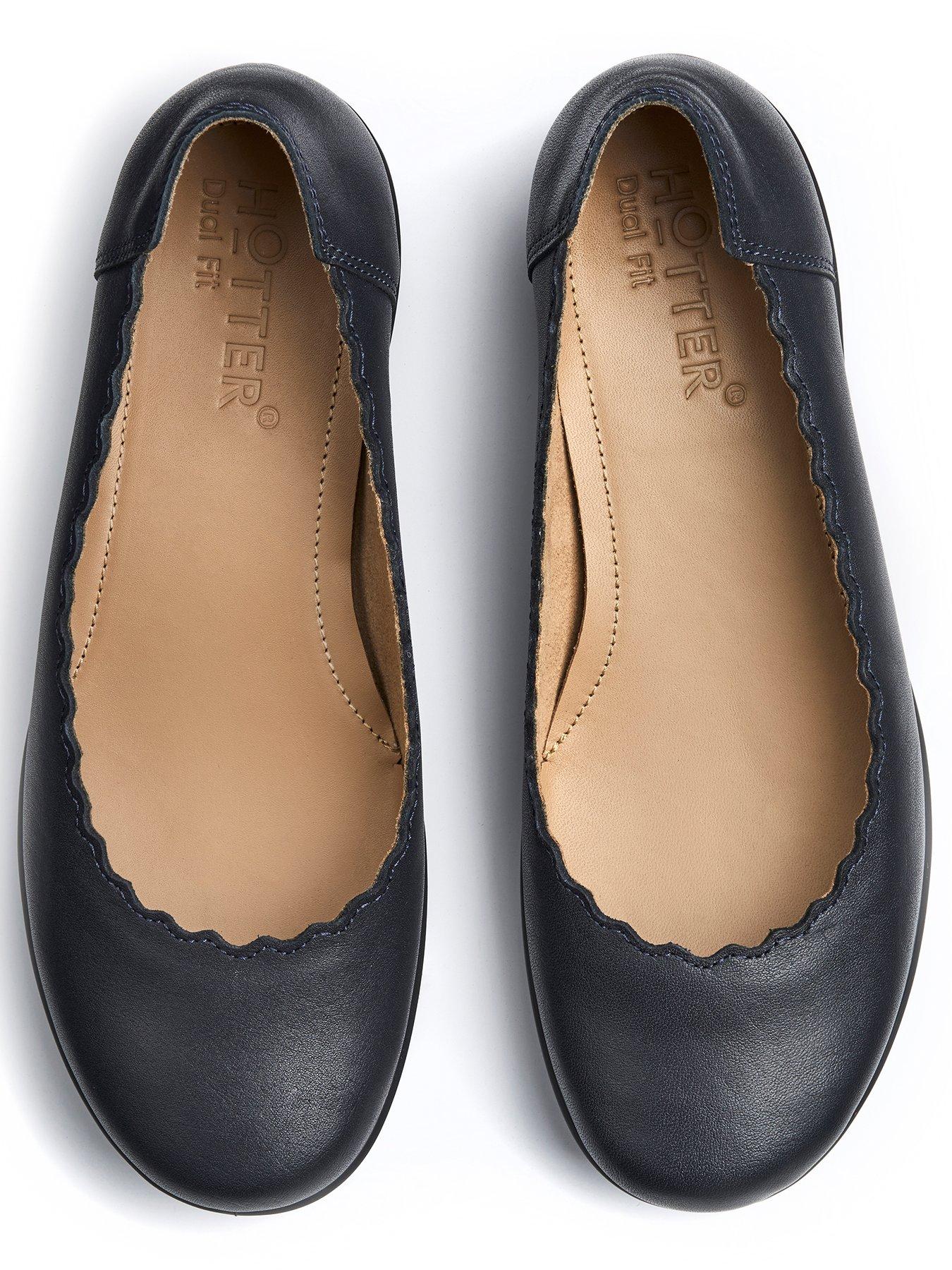 Image 4 of 5 of Hotter Eider Wide Fit Ballerina Shoe - Blue
