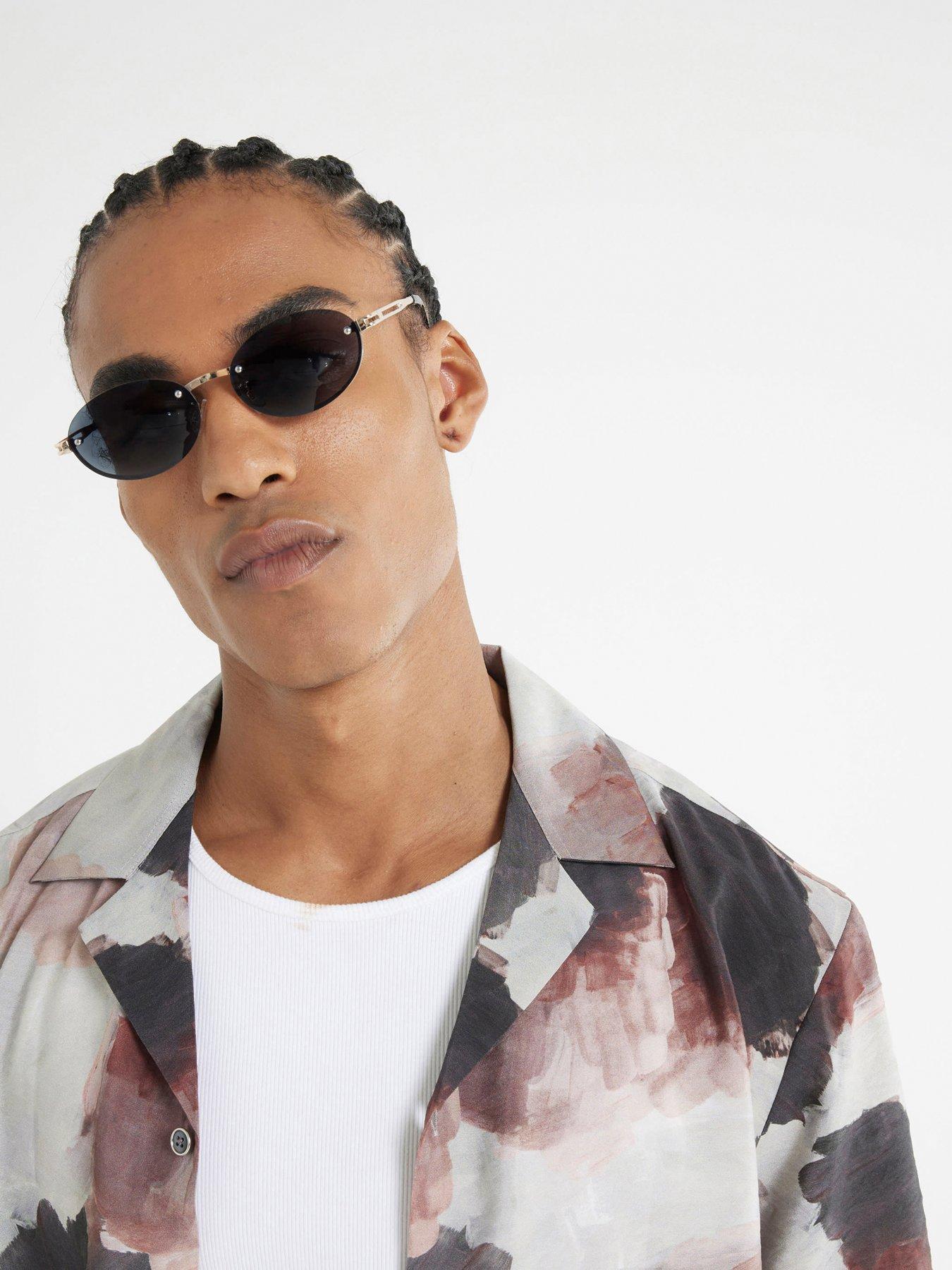 undefined Rimless Oval Sunglasses