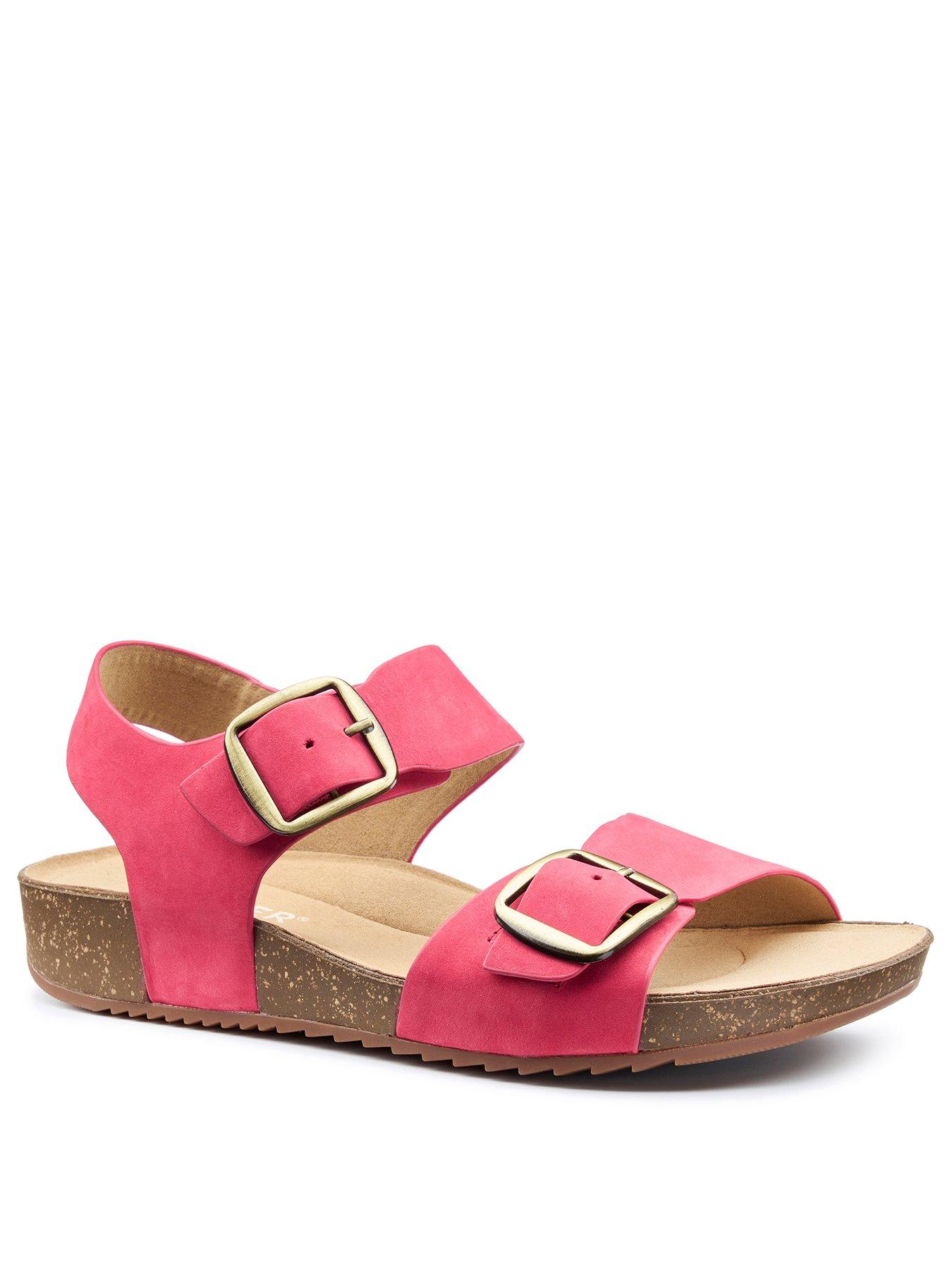 Image 2 of 4 of Hotter Tourist Ii Wide Fit Leather Sandal - Pink