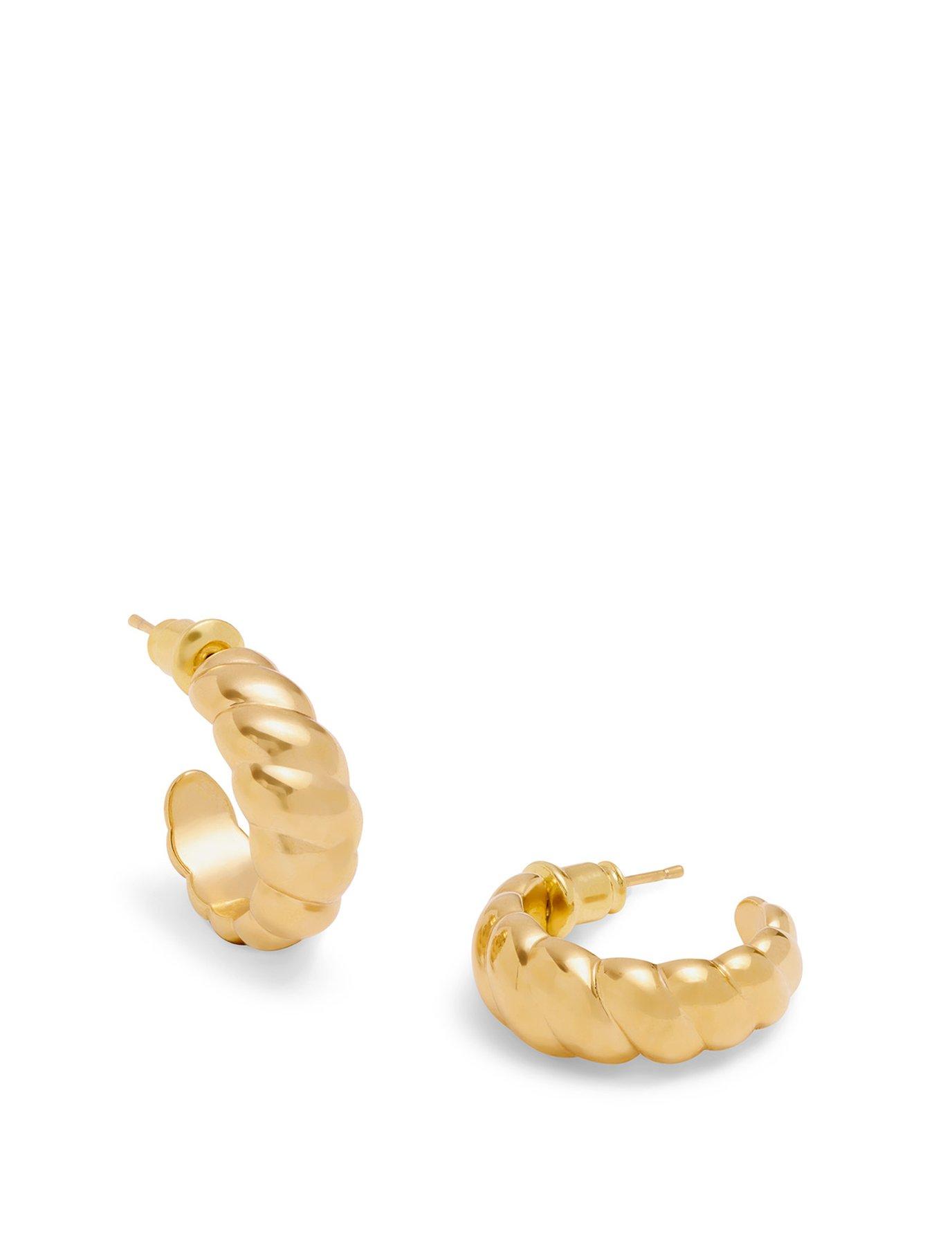 Katie Loxton Harper Twist Waterproof Gold Hoop Earrings