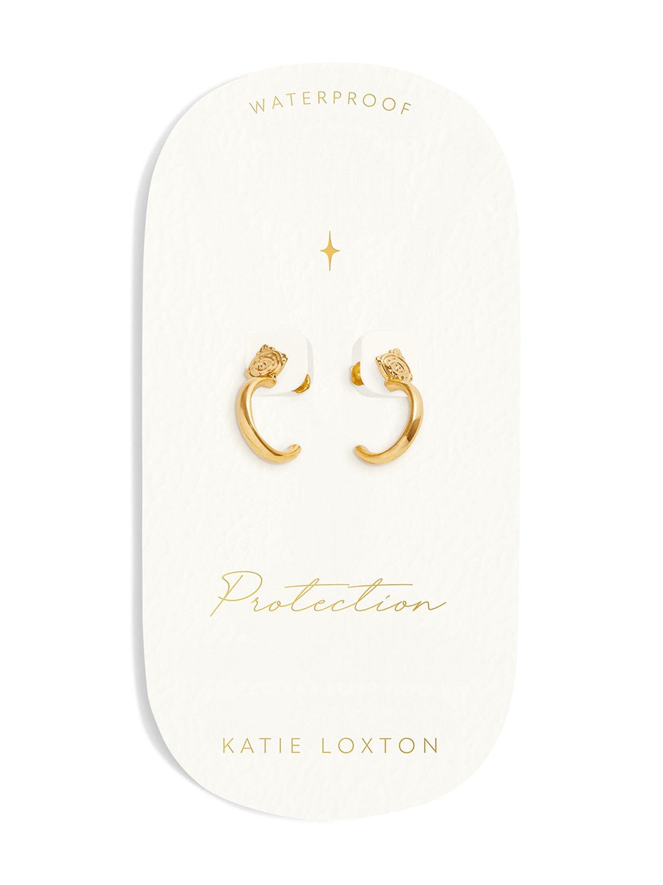 Image 2 of 5 of Katie Loxton Protection Waterproof Gold Hoop Earrings