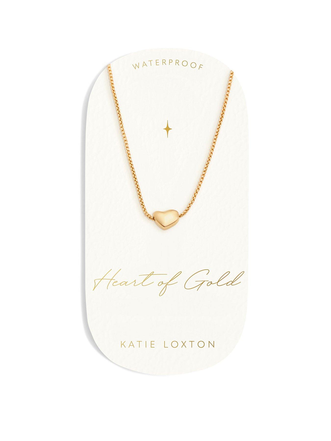 Katie Loxton Heart Of Gold Waterproof Gold Charm Necklace