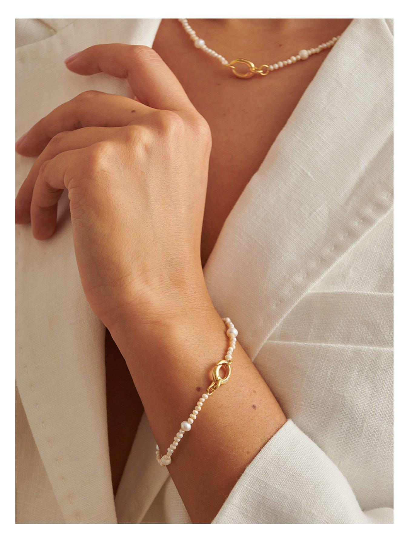 Katie Loxton Pearl Glow Waterproof Gold Bracelet