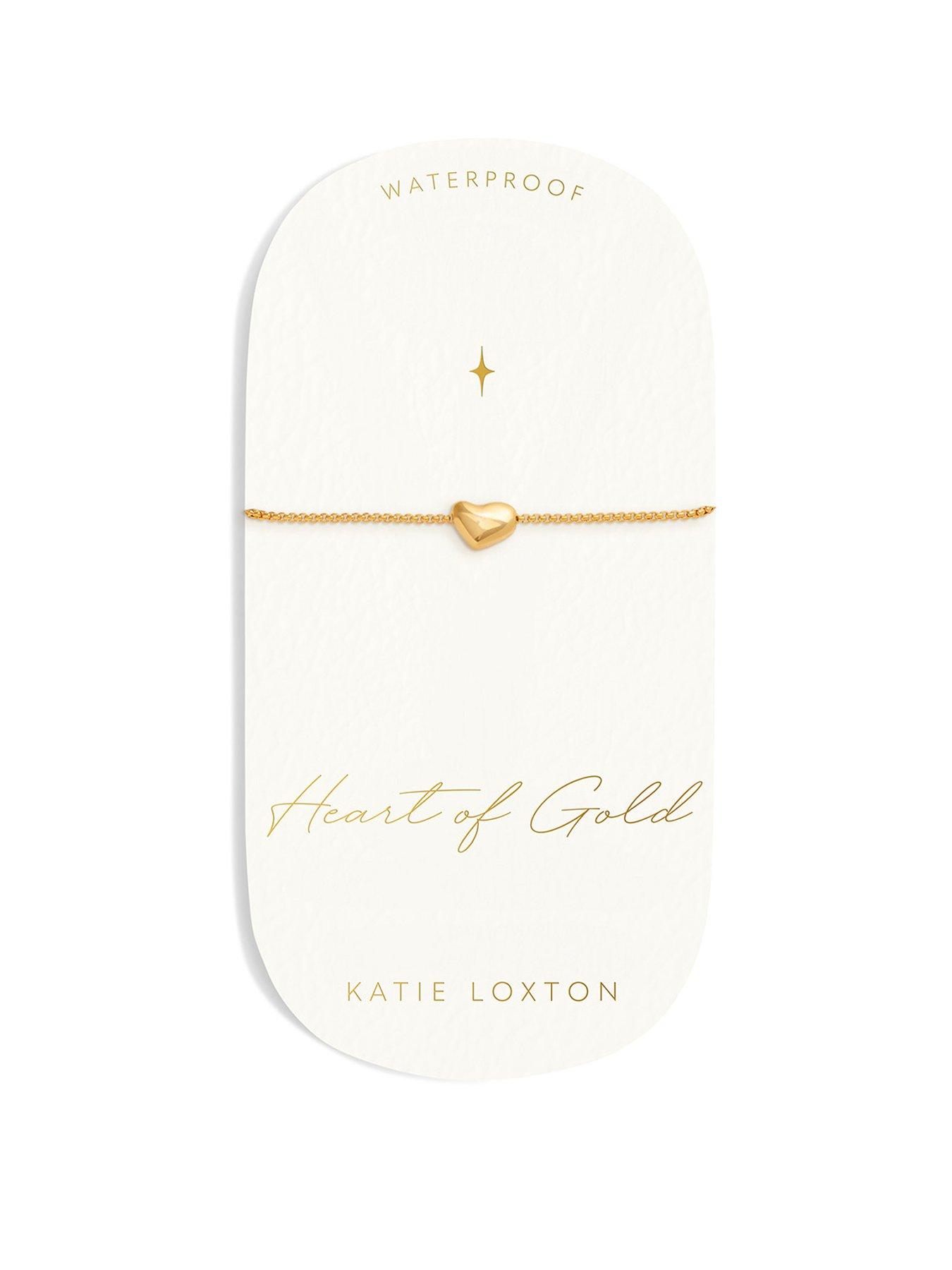 Katie Loxton Heart Of Gold Waterproof Gold Charm Bracelet