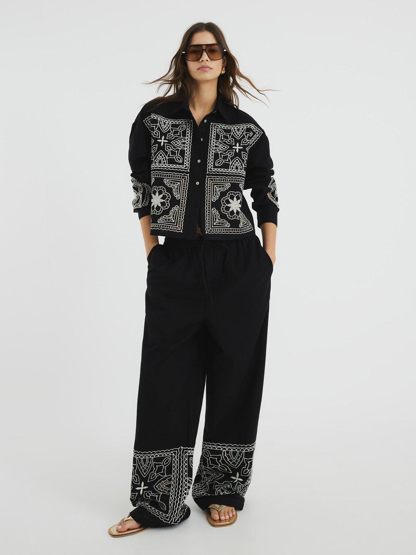 undefined Crochet Shirt - Black
