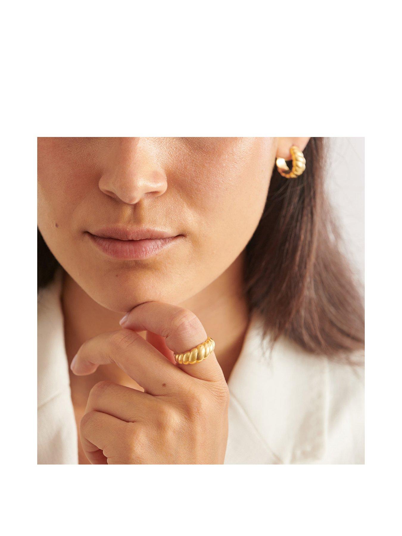 Image 2 of 4 of Katie Loxton Harper Twist Waterproof Gold Ring