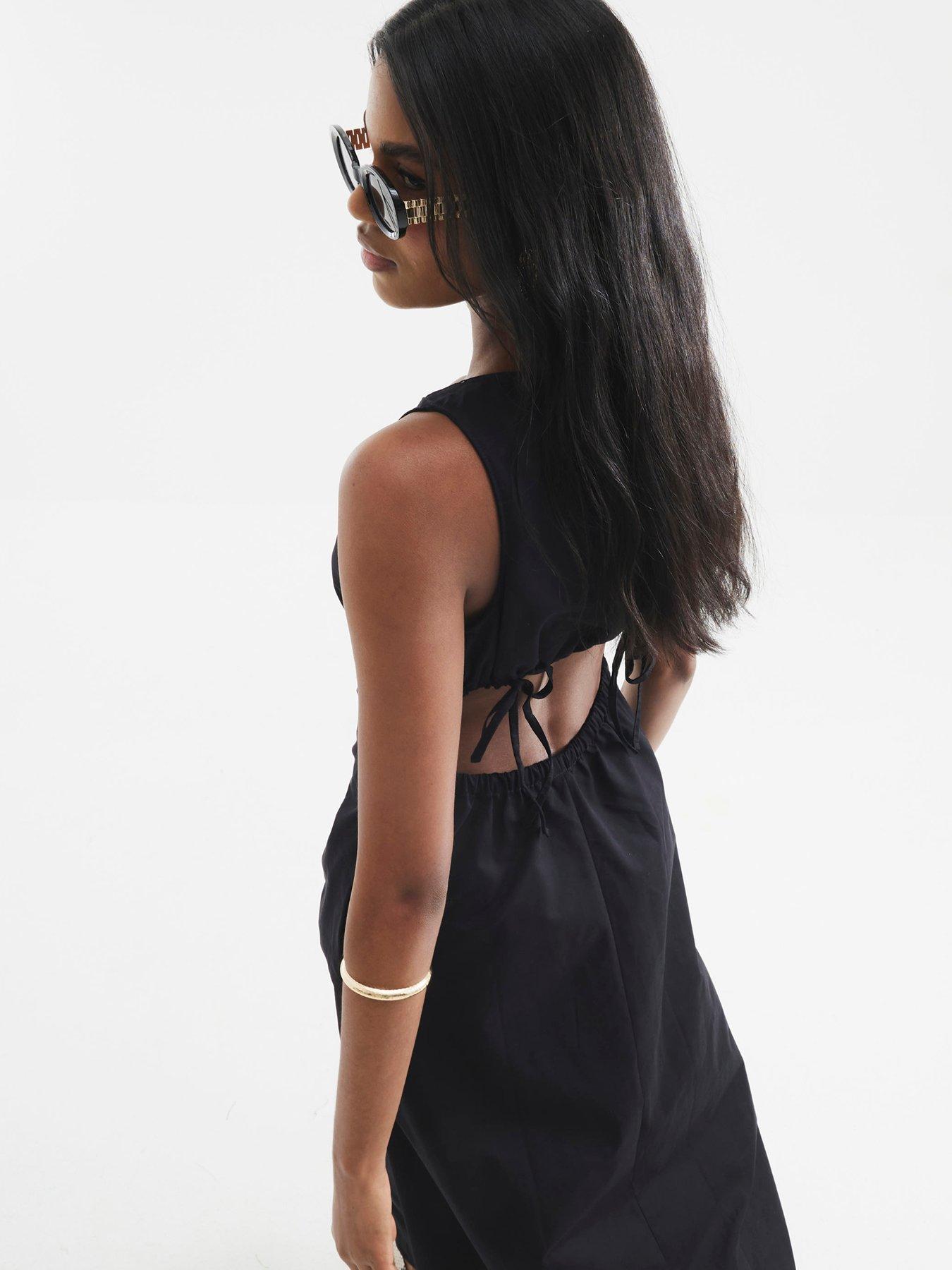 river island cut out dress River Island Cut Out Maxi Dress - Black