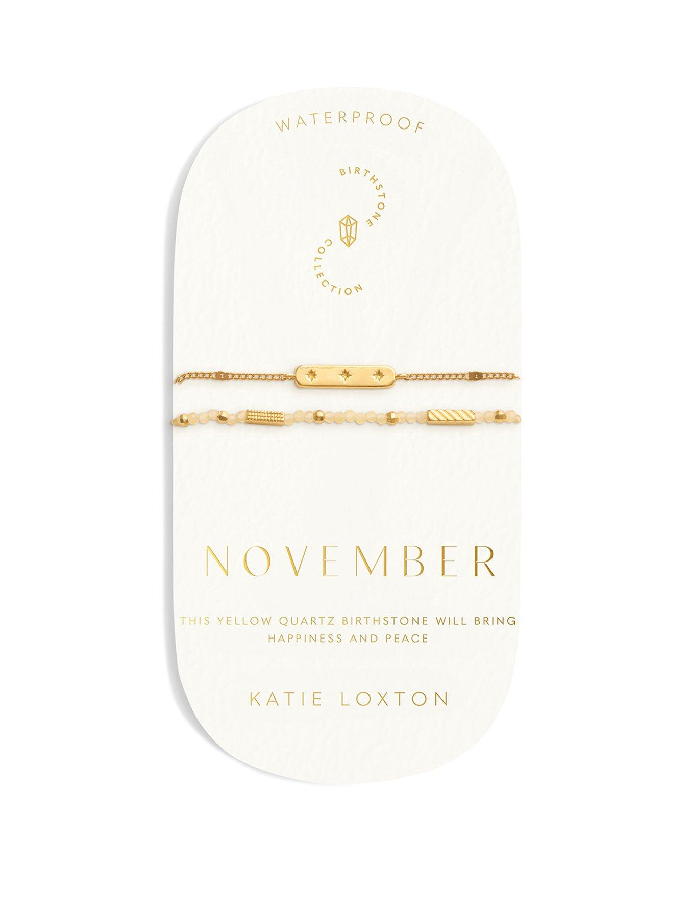 Katie Loxton Birthstone Waterproof Gold Bracelet