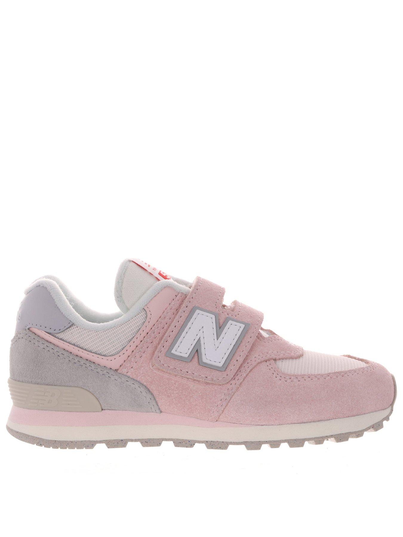 undefined Kids 574 Velcro Trainers - Pink