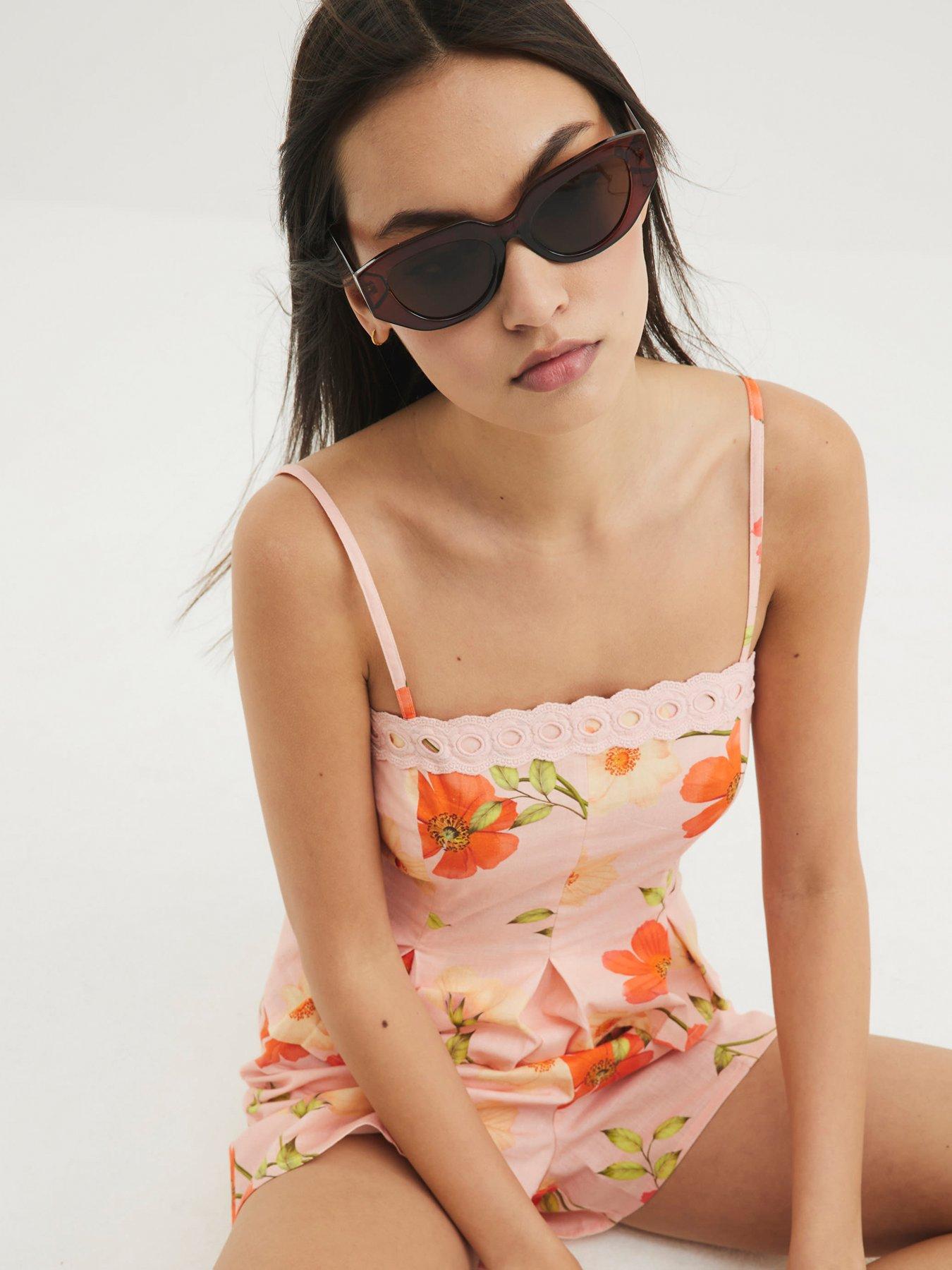 Image 4 of 4 of River Island Peplum Cami Top - Light Pink